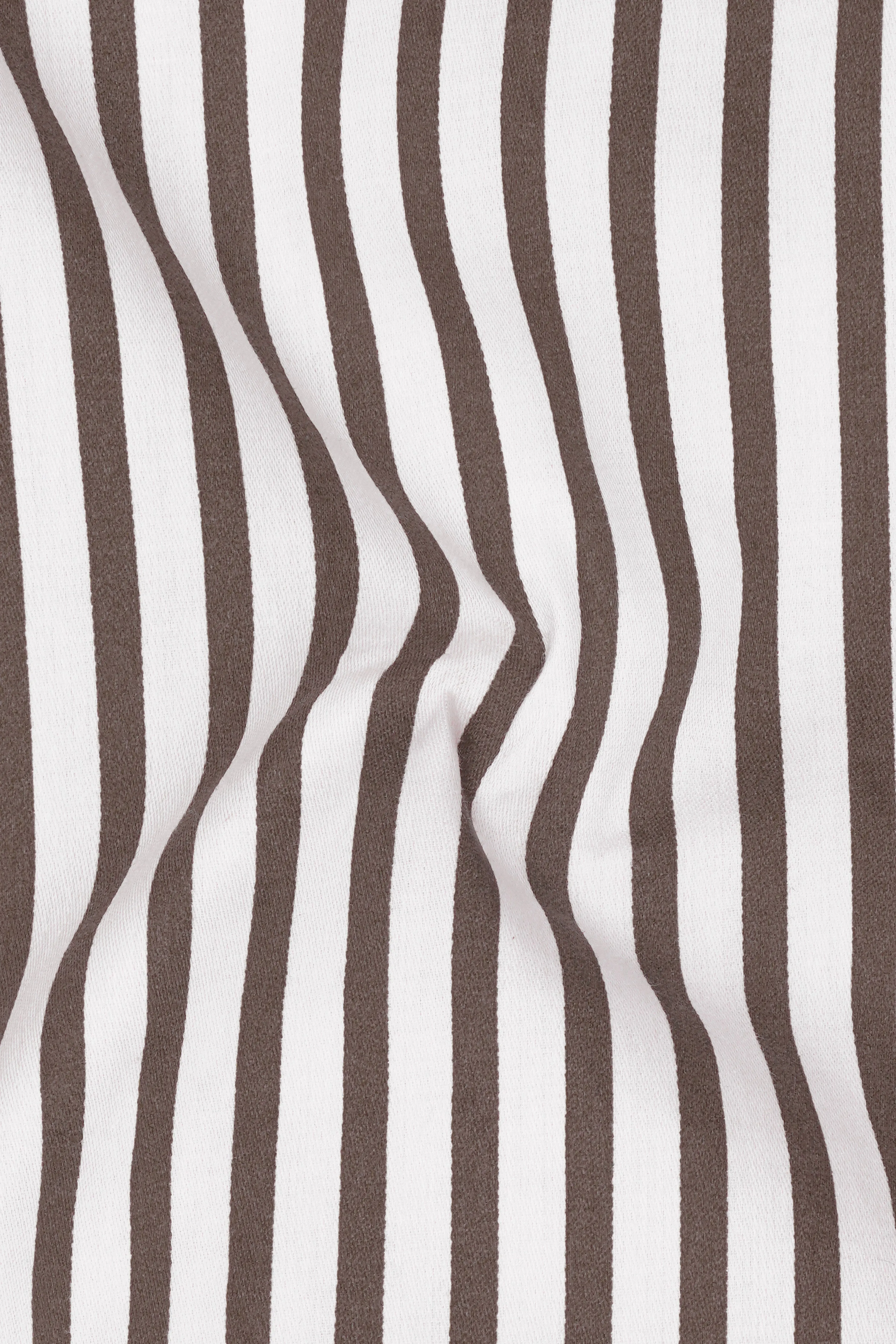 Sienna-Russett Brown And Bright White Candy Striped Subtle Sheen Super Soft Premium Cotton Dress Shirt sold by French Crown product image thumbnail 3