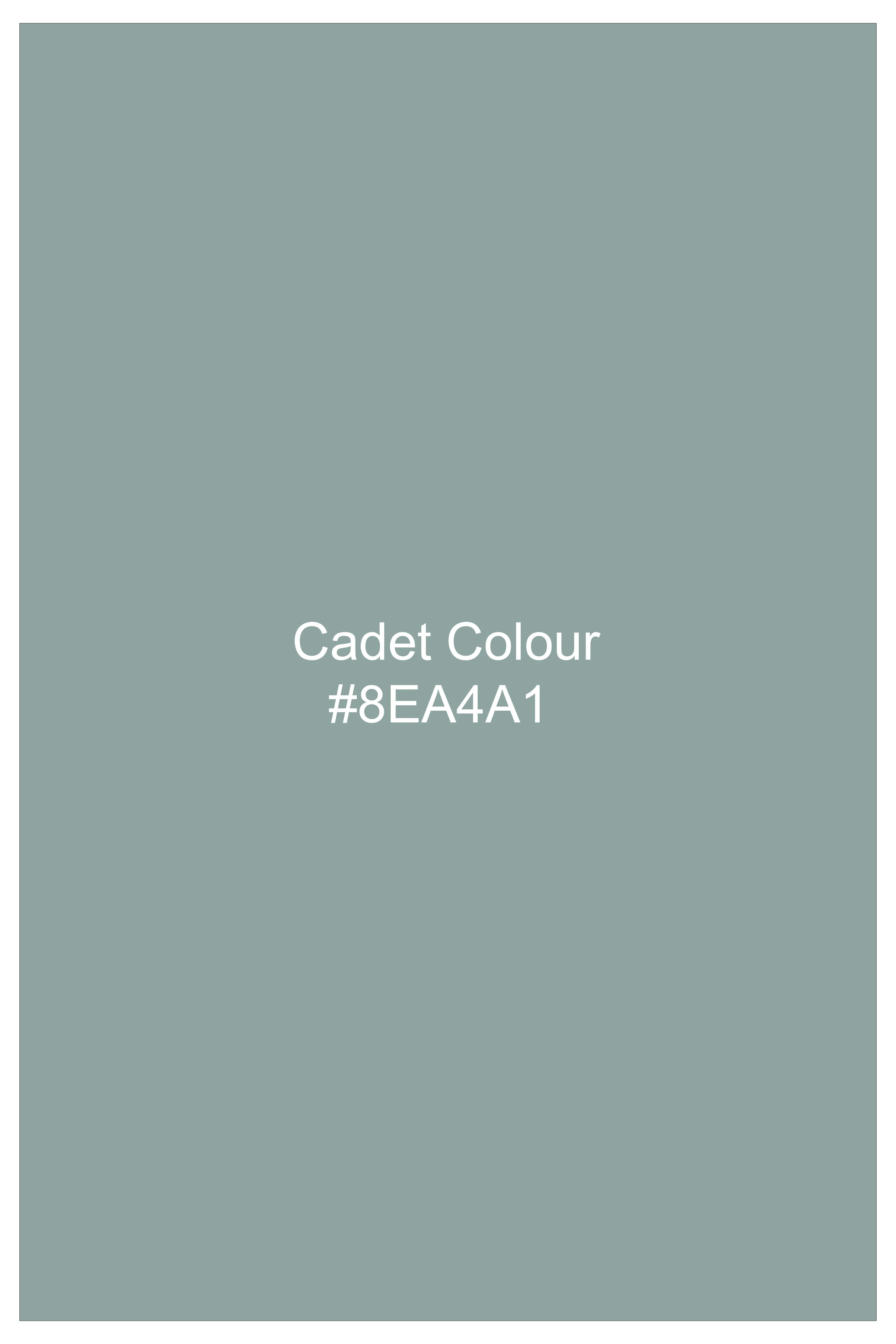 Tropic-Cadet Green Wool Rich Slight Stretch Waistcoat sold by French Crown product image thumbnail 5