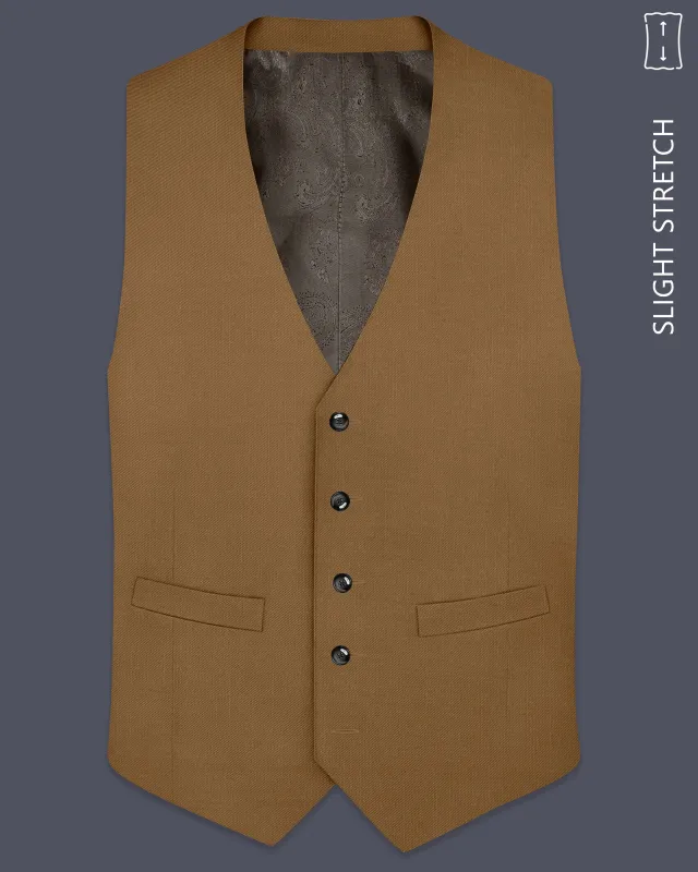 Sapphire-Potters Brown Wool Rich Slight Stretch Waistcoat made by French Crown