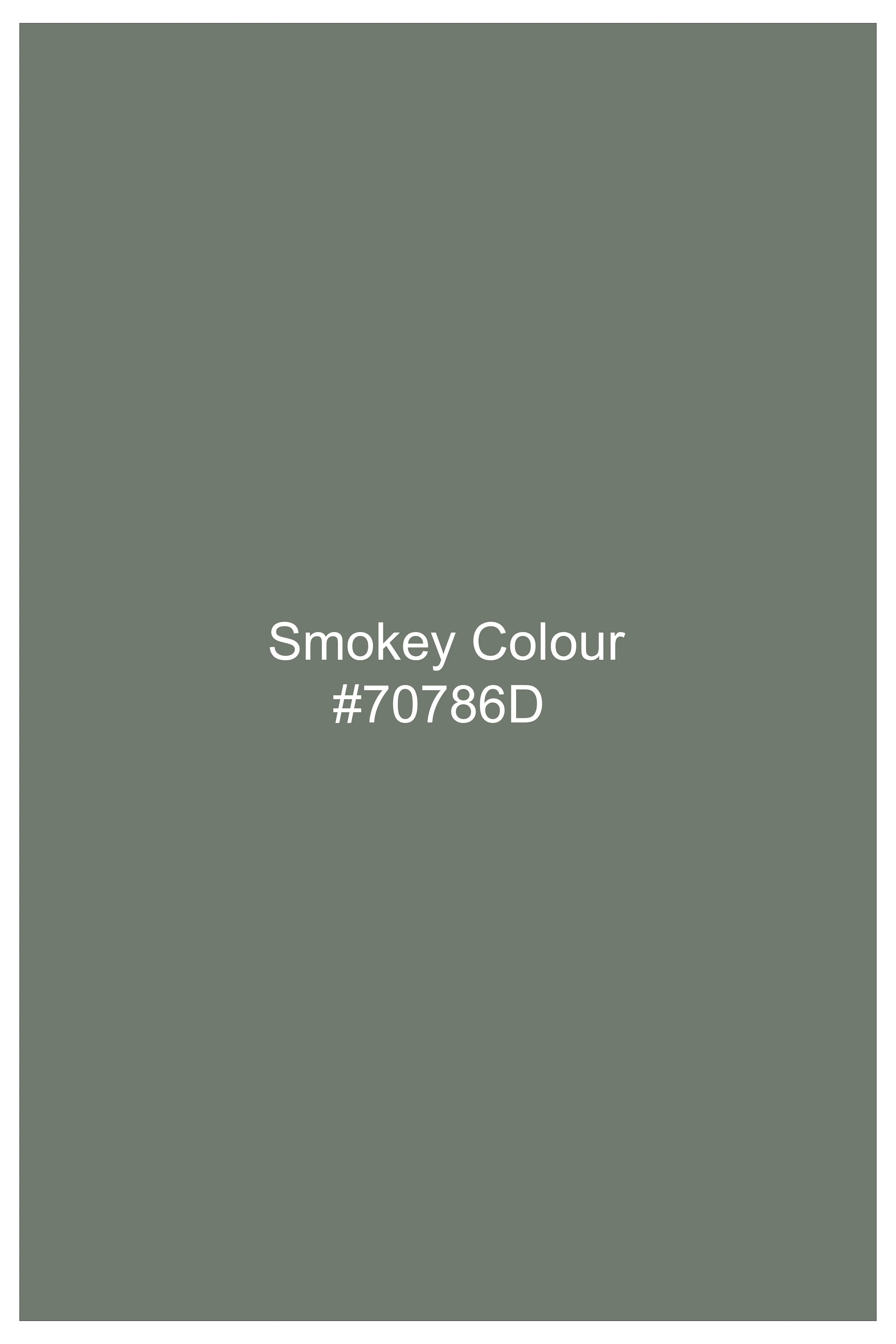 Sage-Smokey Green Wool Rich Slight Stretch Waistcoat sold by French Crown product image thumbnail 5