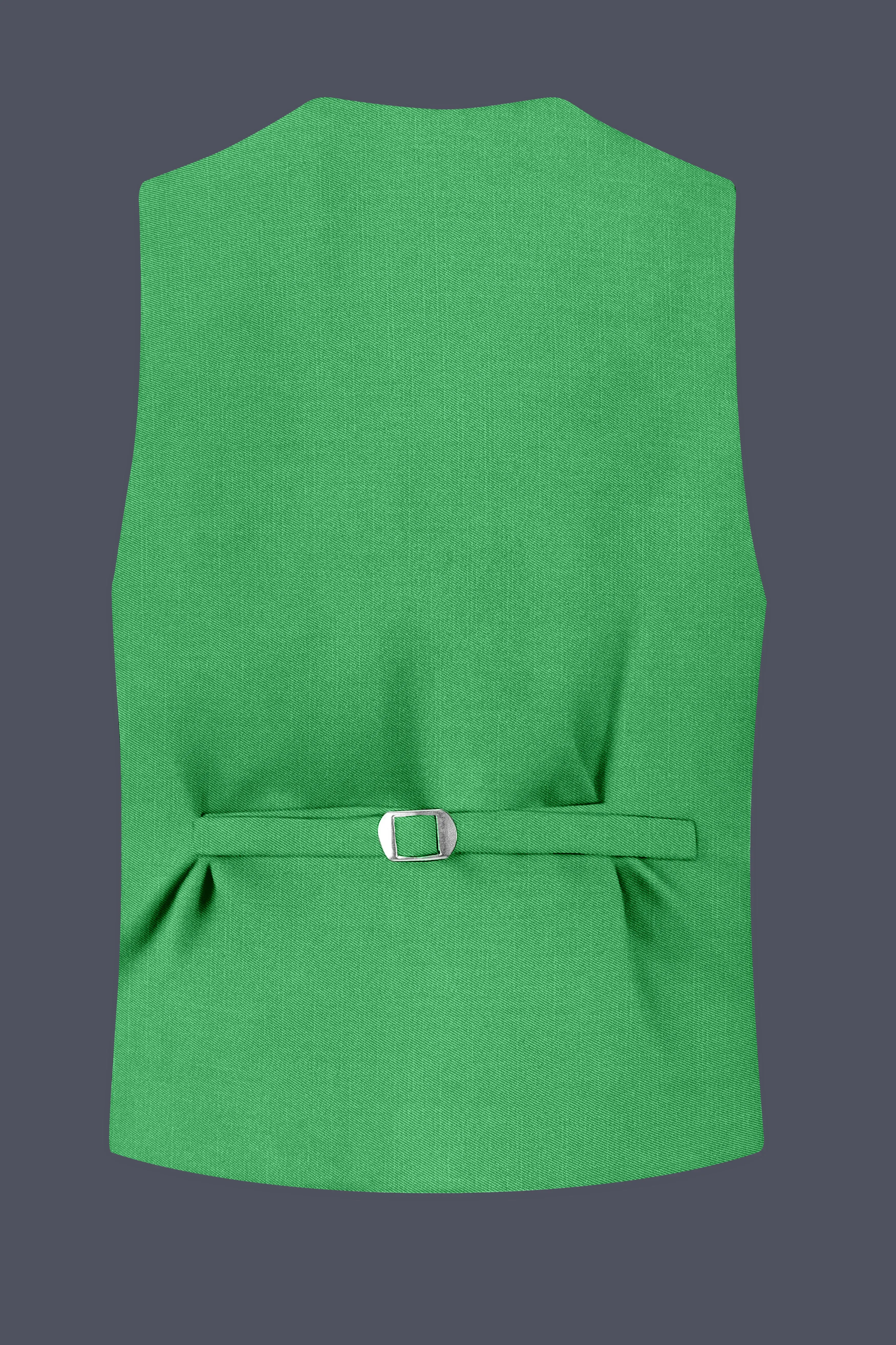 Baron-Chateau Green Wool Rich Slight Stretch Waistcoat sold by French Crown product image thumbnail 4
