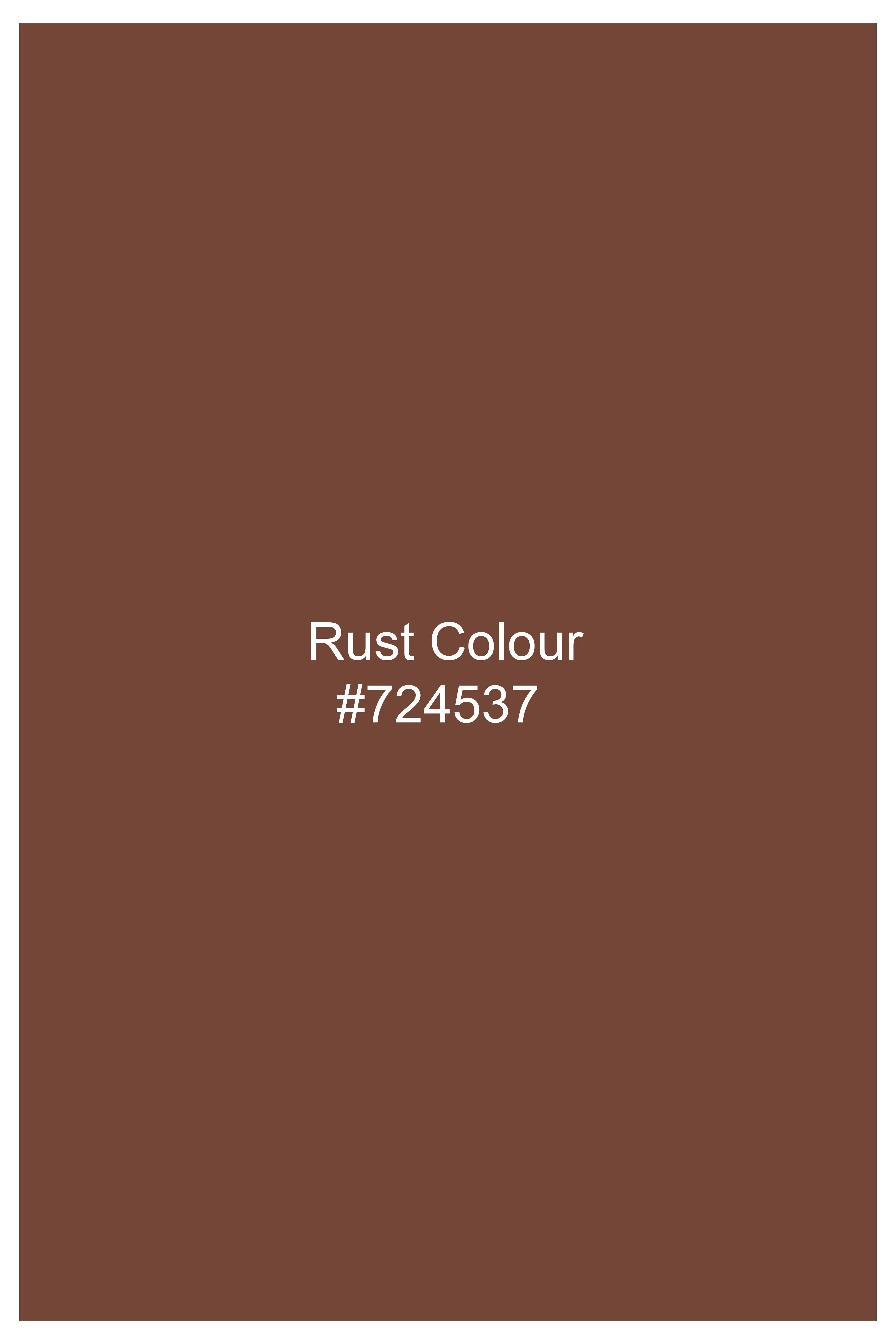 Sienna-Rust Brown Wool Rich Slight Stretch Waistcoat sold by French Crown product image thumbnail 5