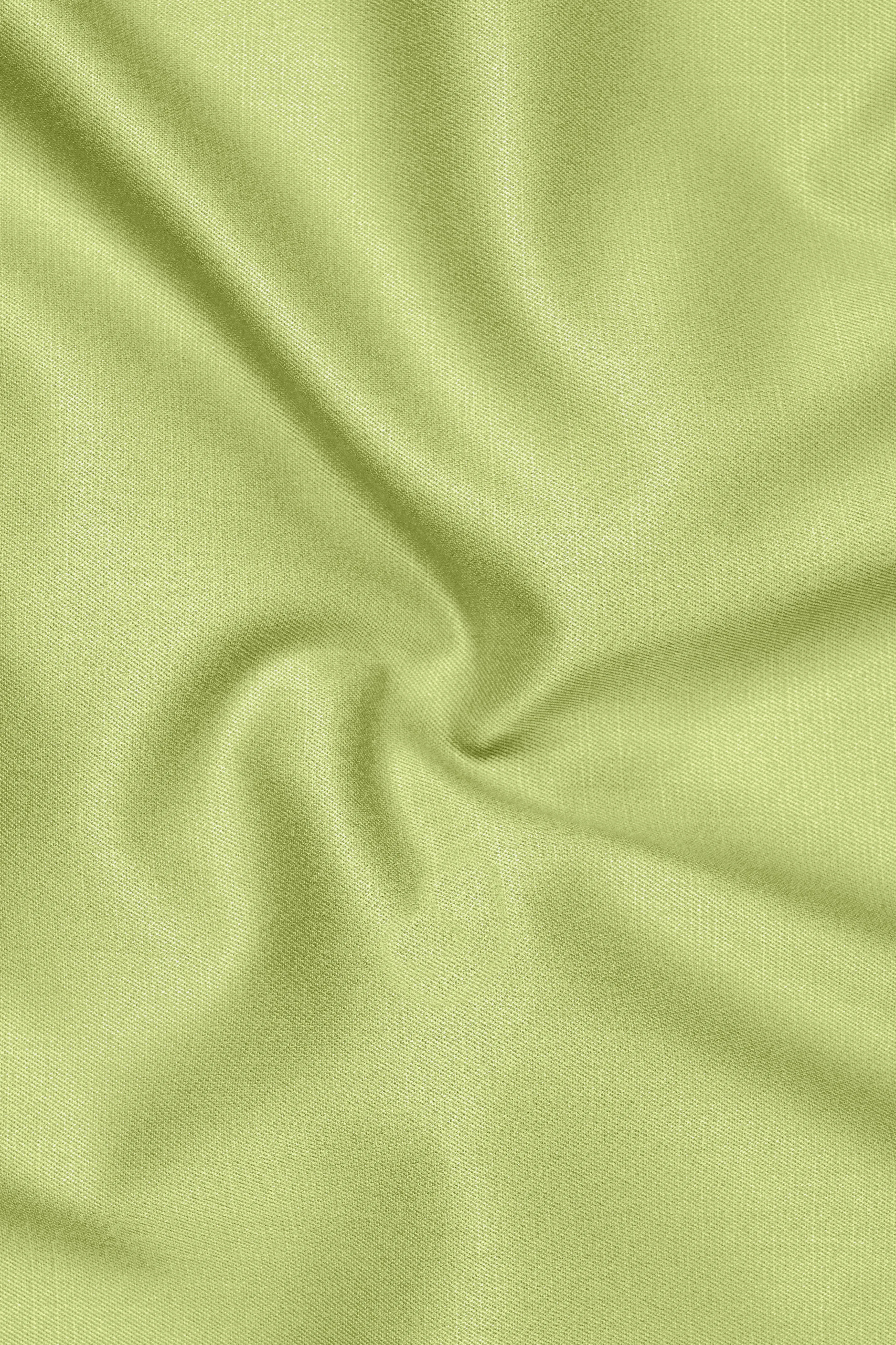 Ochre-Tan Green Wool Rich Slight Stretch Waistcoat sold by French Crown product image thumbnail 3