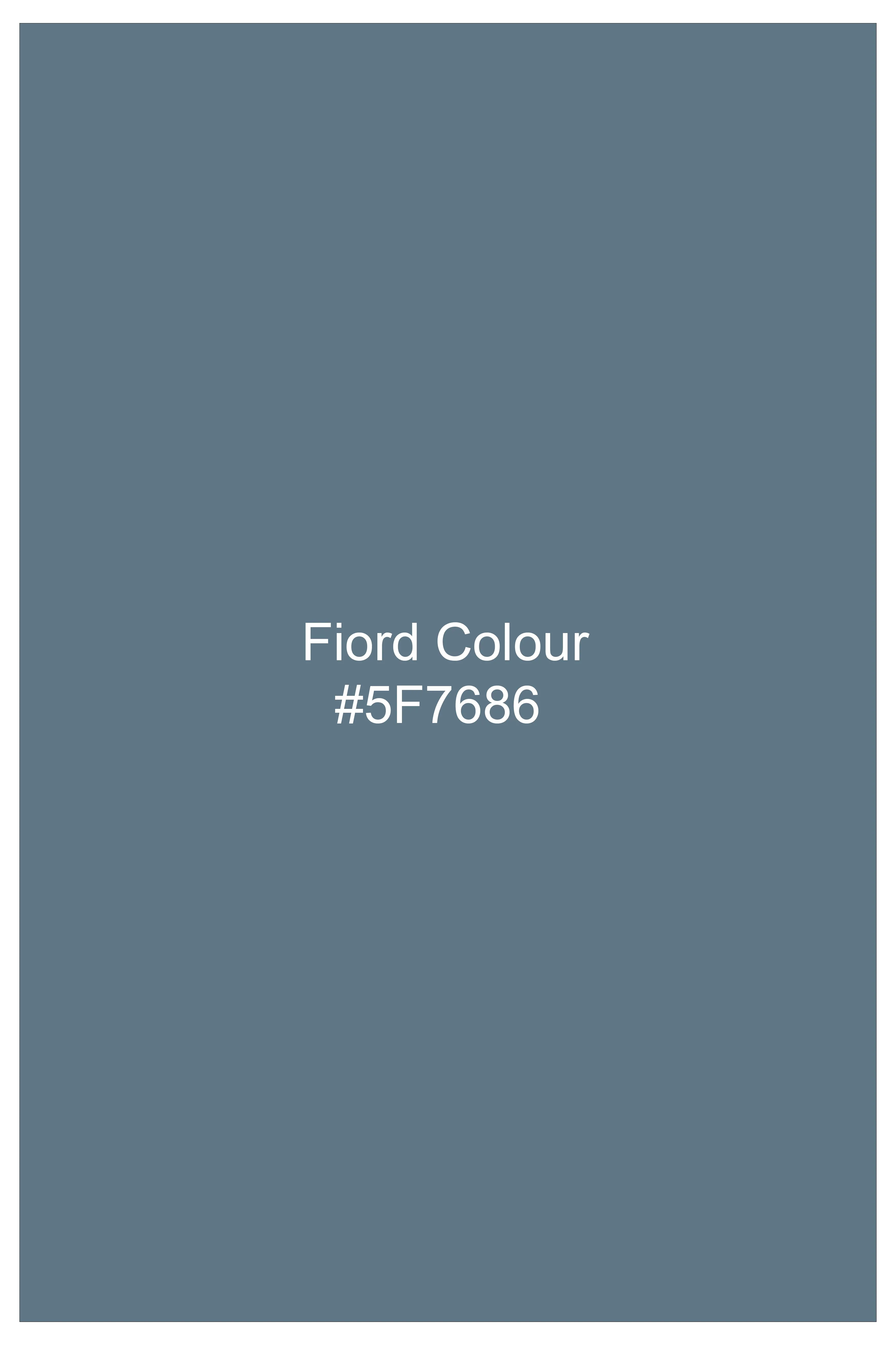 Sapphire-Fiord Blue Wool Rich Slight Stretch Waistcoat sold by French Crown product image thumbnail 5