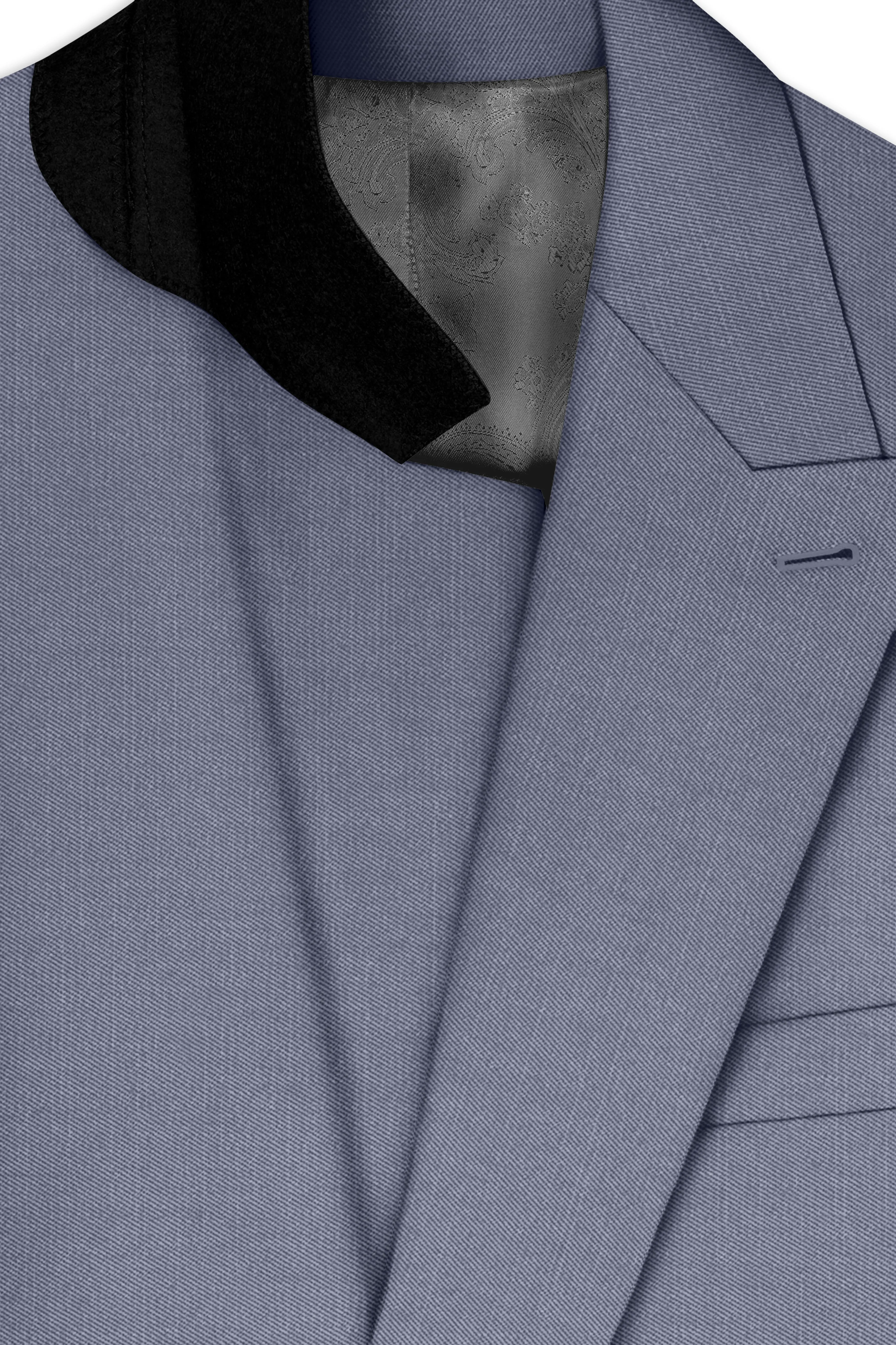 Grisoro-Storm Gray Wool Rich Slight Stretch Double Breasted Suit sold by French Crown product image thumbnail 5