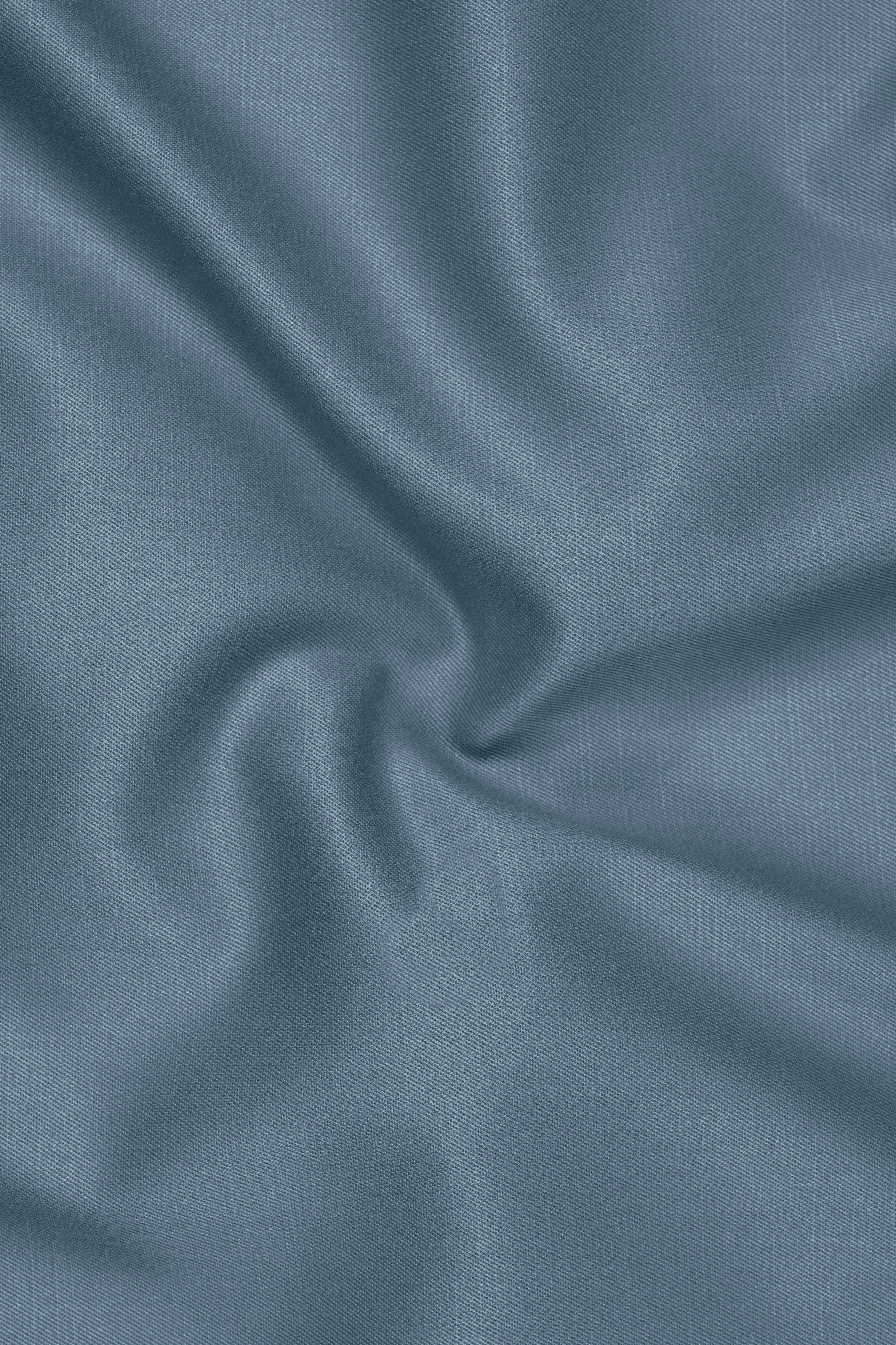 Sapphire-Fiord Blue Wool Rich Slight Stretch Single Breasted Suit sold by French Crown product image thumbnail 3