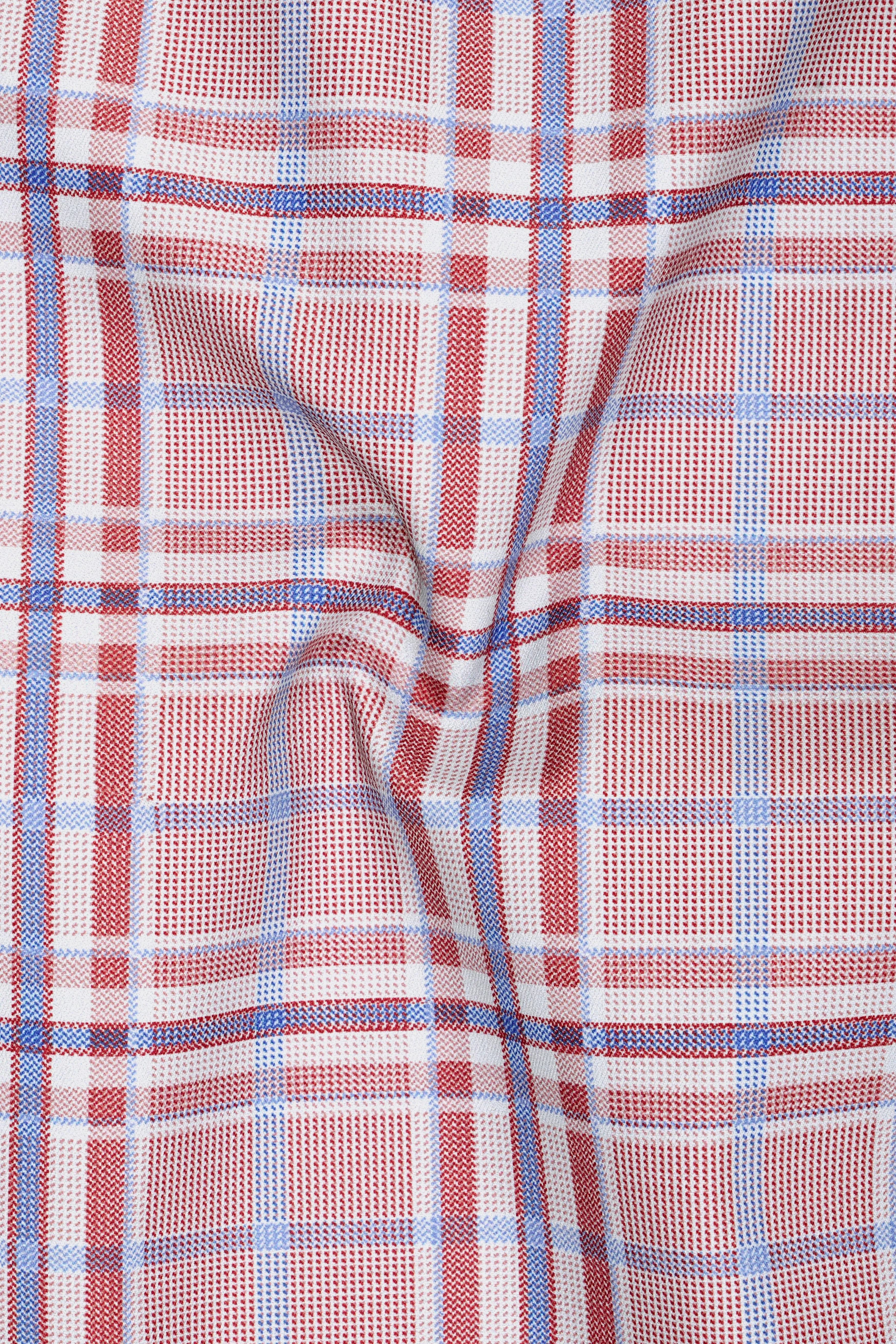 Velour-Turkish Rose Pink And Wild Blue Plaid Wool Rich Tuxedo Suit sold by French Crown product image thumbnail 3