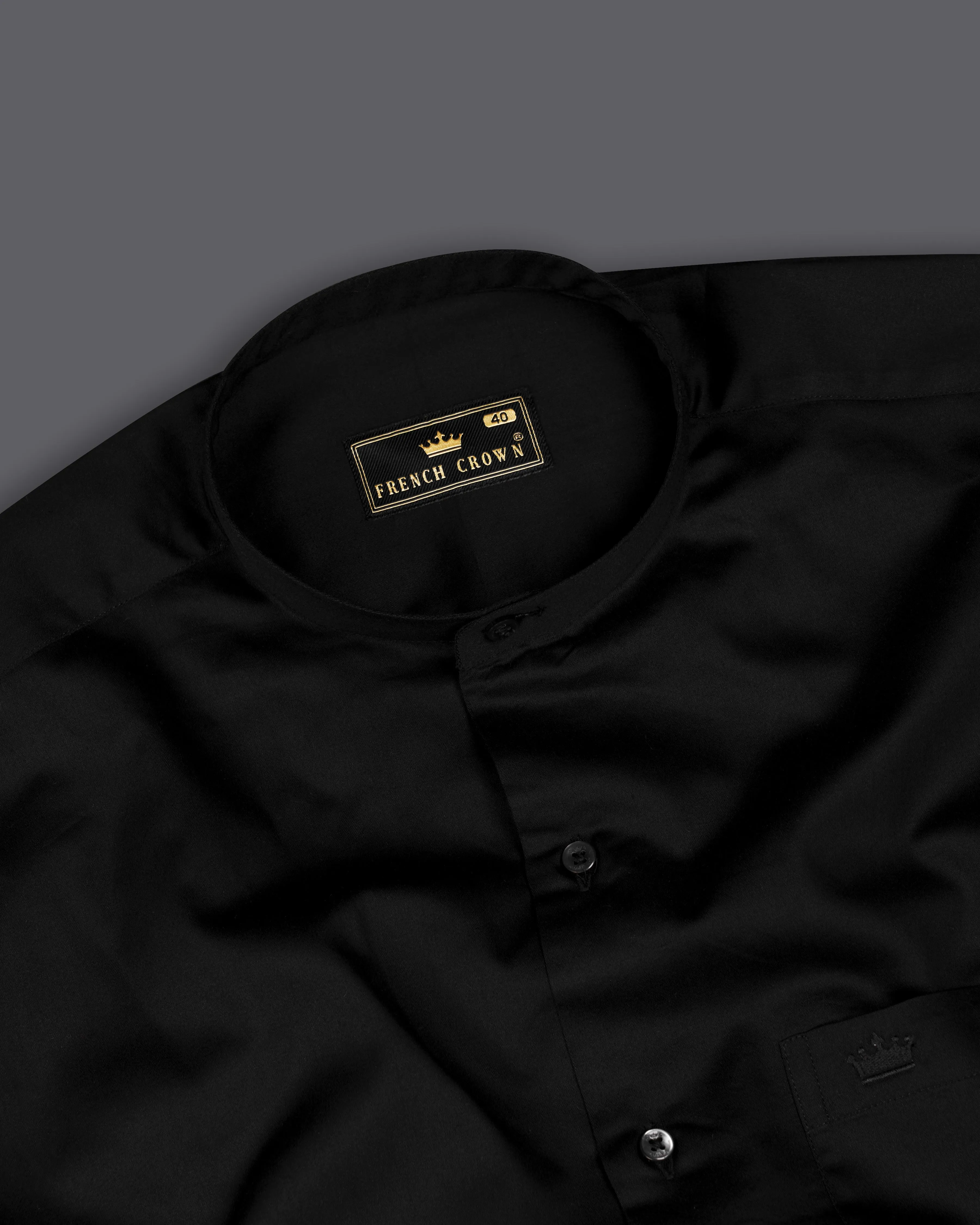 Jade Black Premium Giza Cotton shirt sold by French Crown product image thumbnail 4