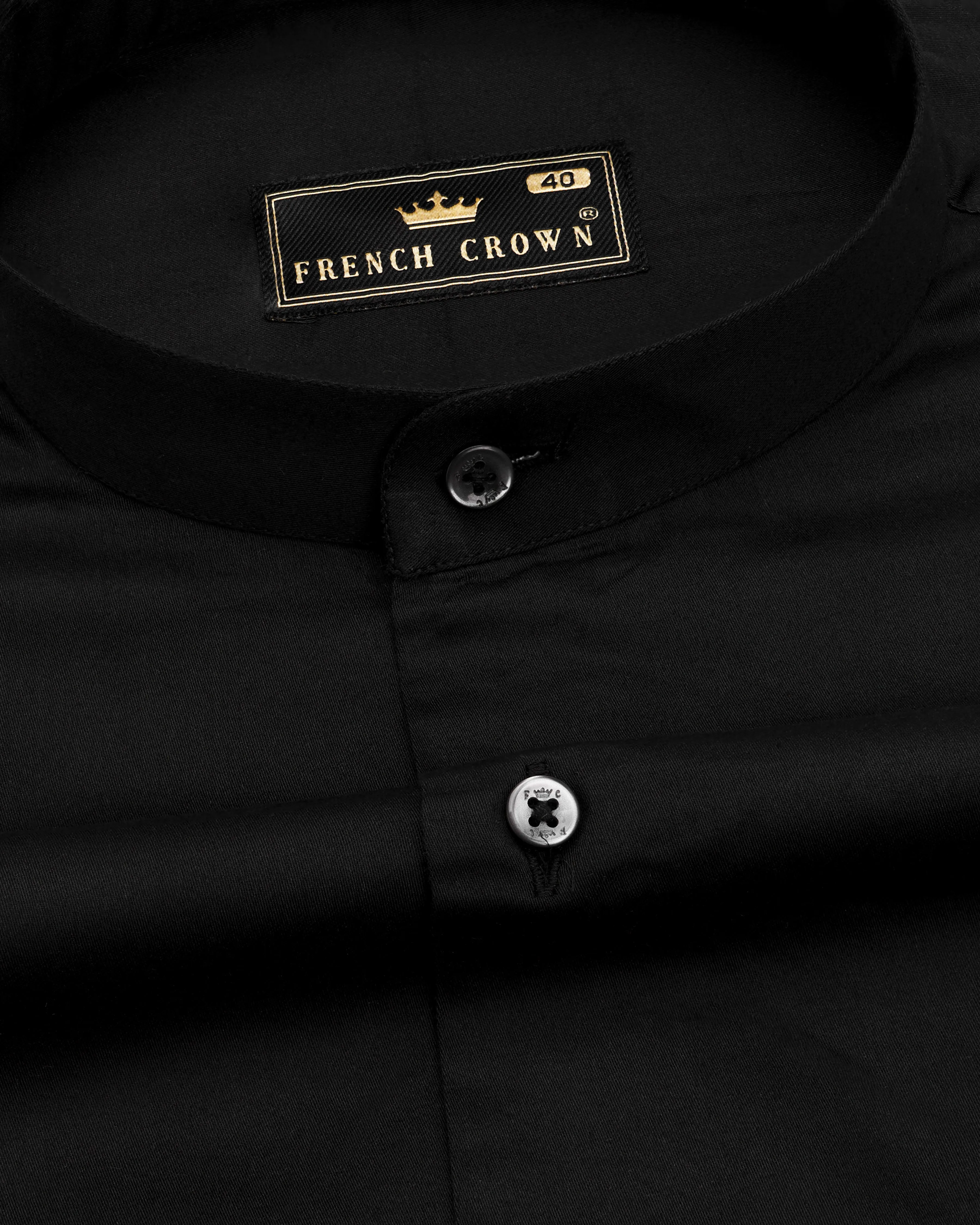 Jade Black Premium Giza Cotton shirt sold by French Crown