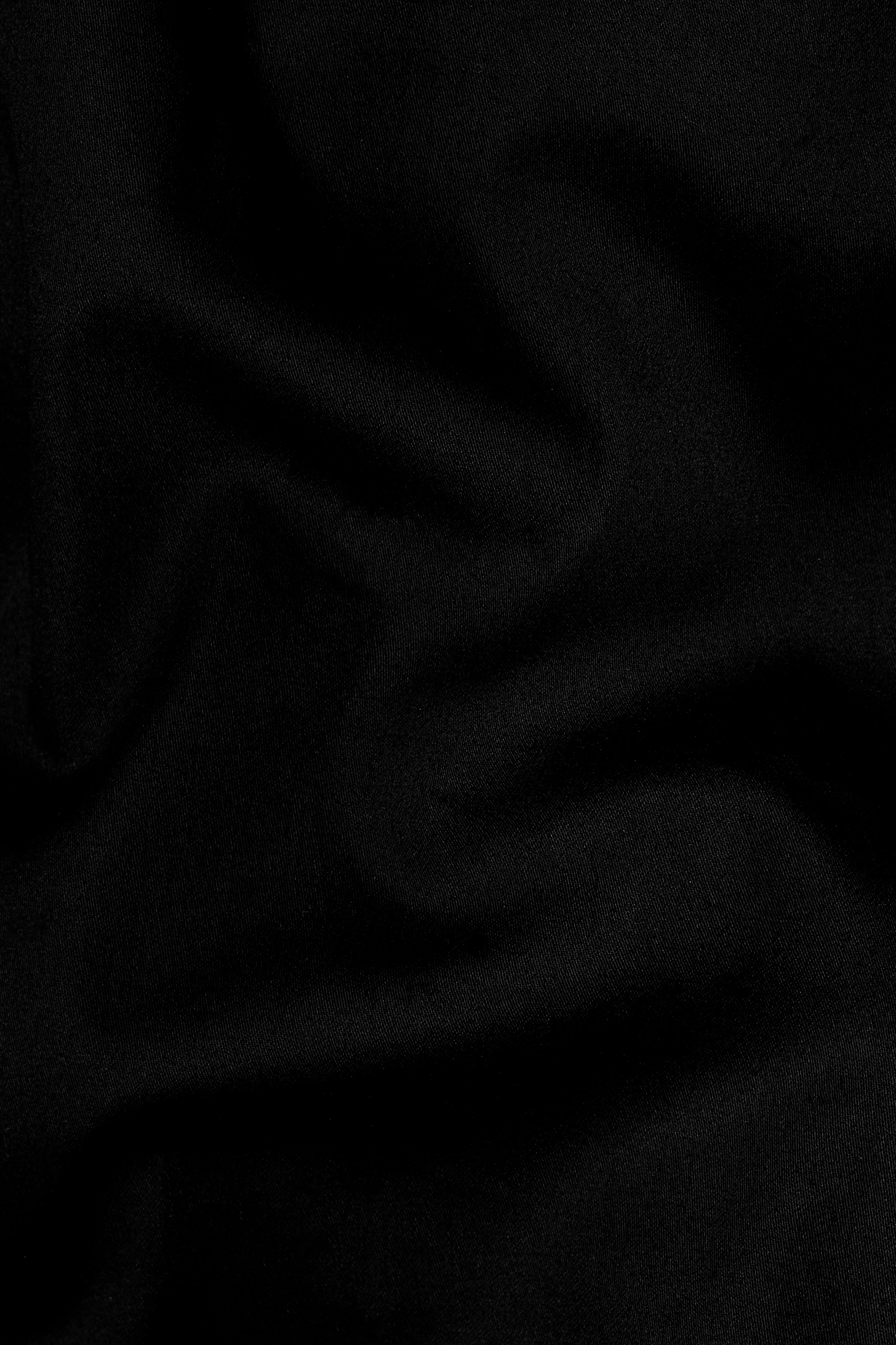 Jade Black Subtle Sheen Super Soft Premium Cotton Pathani Set sold by French Crown product image thumbnail 3