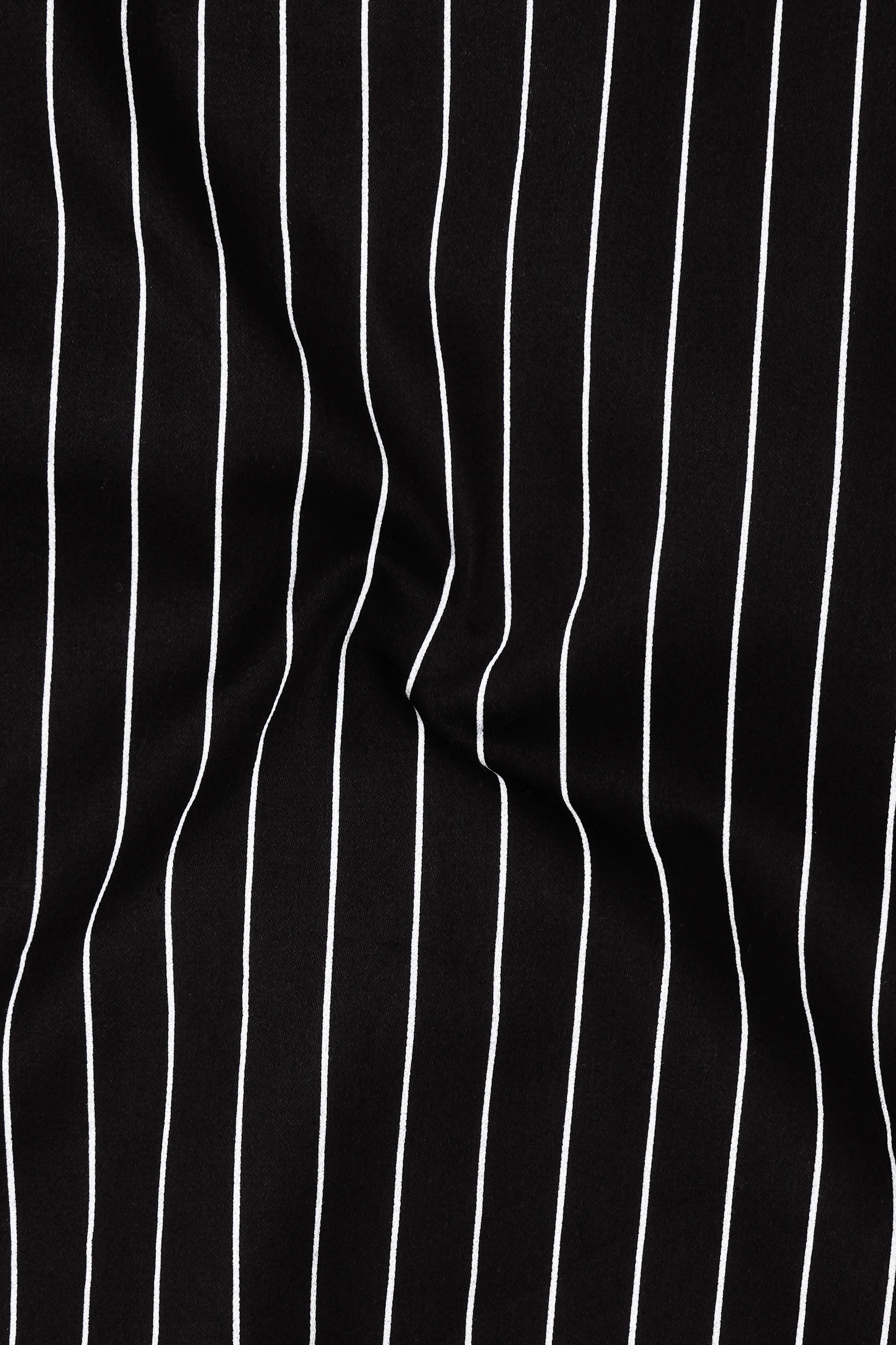 Regalux-Jade Black And Bright White Pin Striped Subtle Sheen Super Soft Premium Cotton Dress Shirt sold by French Crown product image thumbnail 3