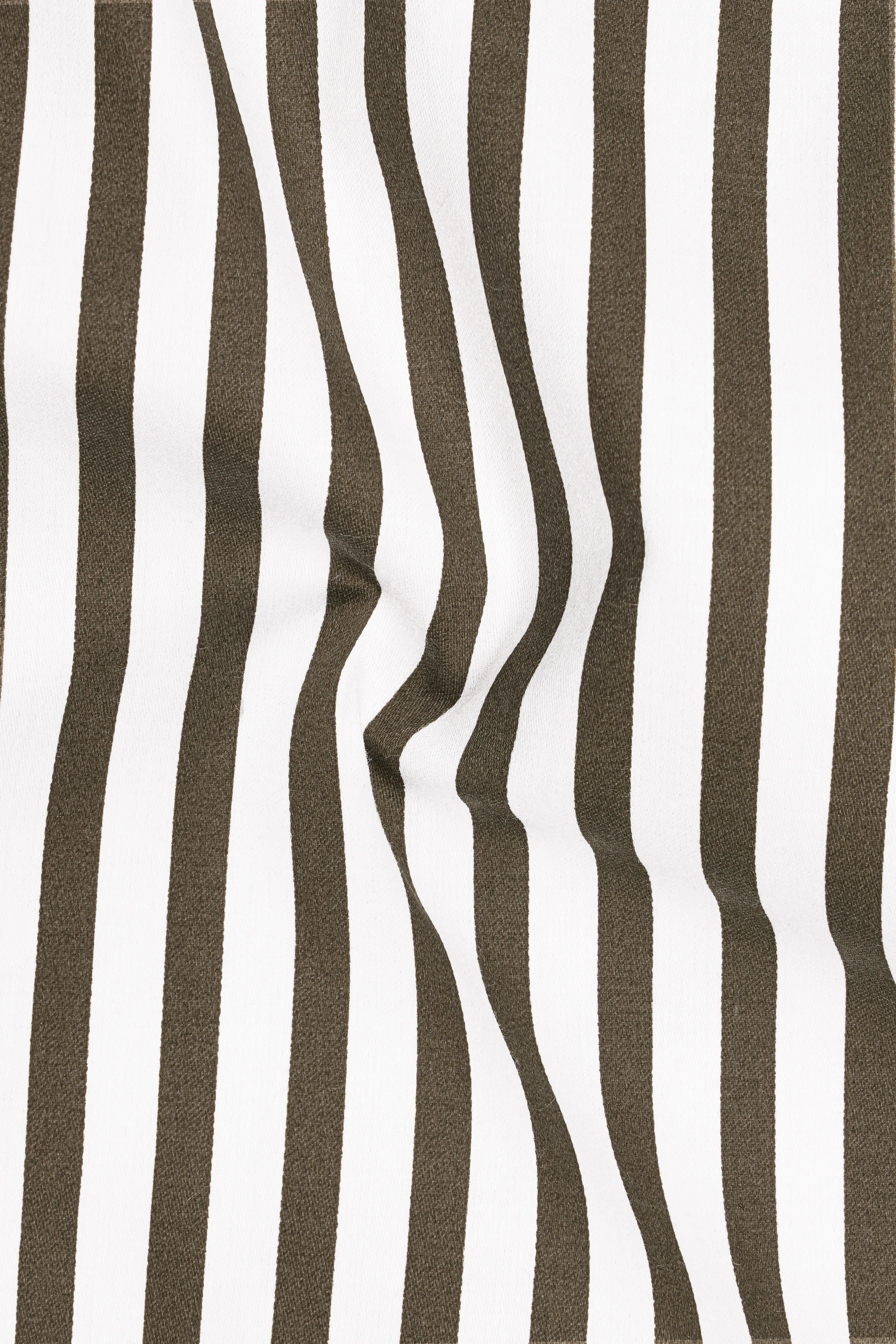 Meadow-Hemlock Green And Bright White Candy Striped Subtle Sheen Soft Premium Cotton Dress Shirt sold by French Crown product image thumbnail 3