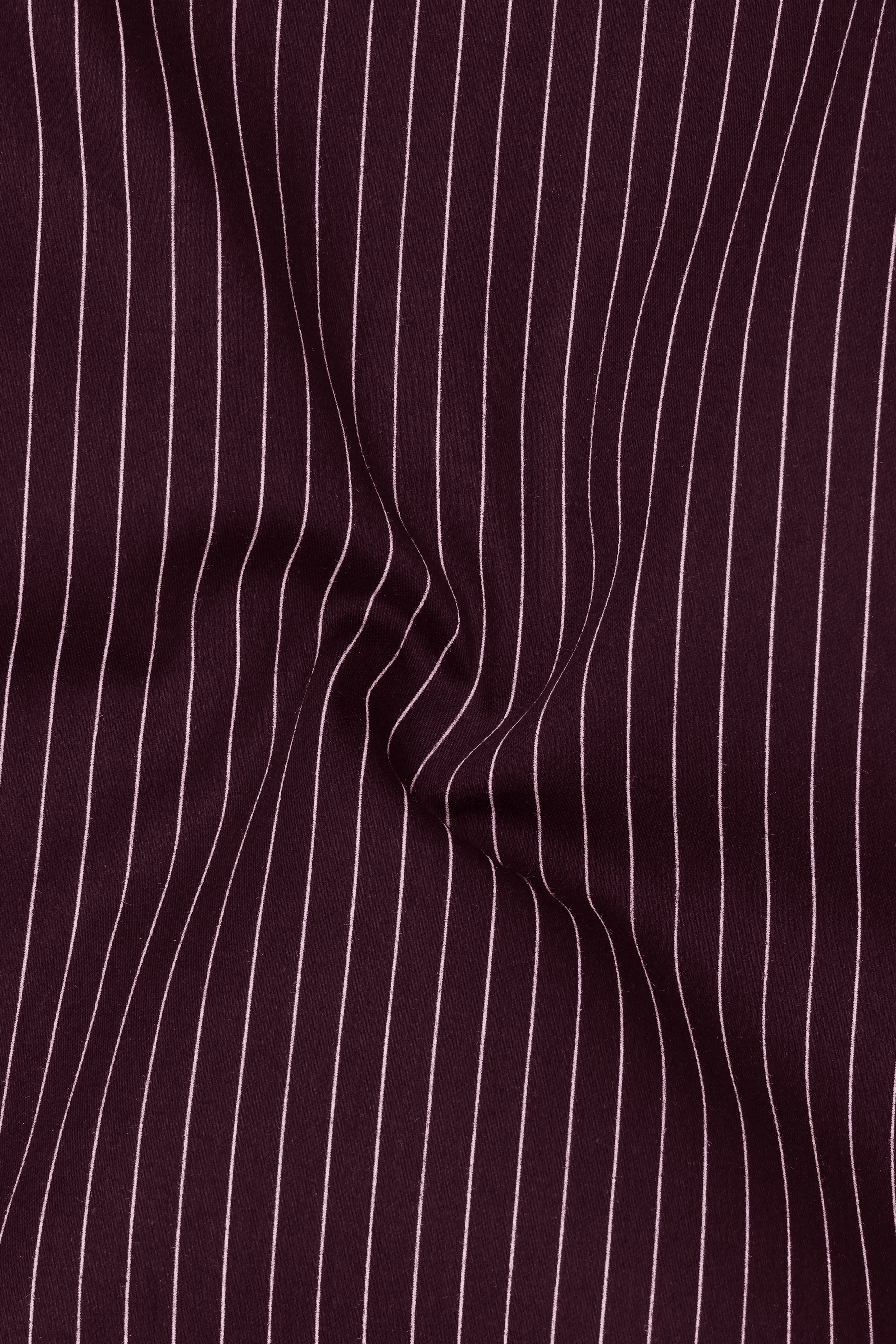 Claret-Aubergine Maroon And Bright White Pin Striped Subtle Sheen Super Soft Premium Cotton Dress Shirt sold by French Crown product image thumbnail 3