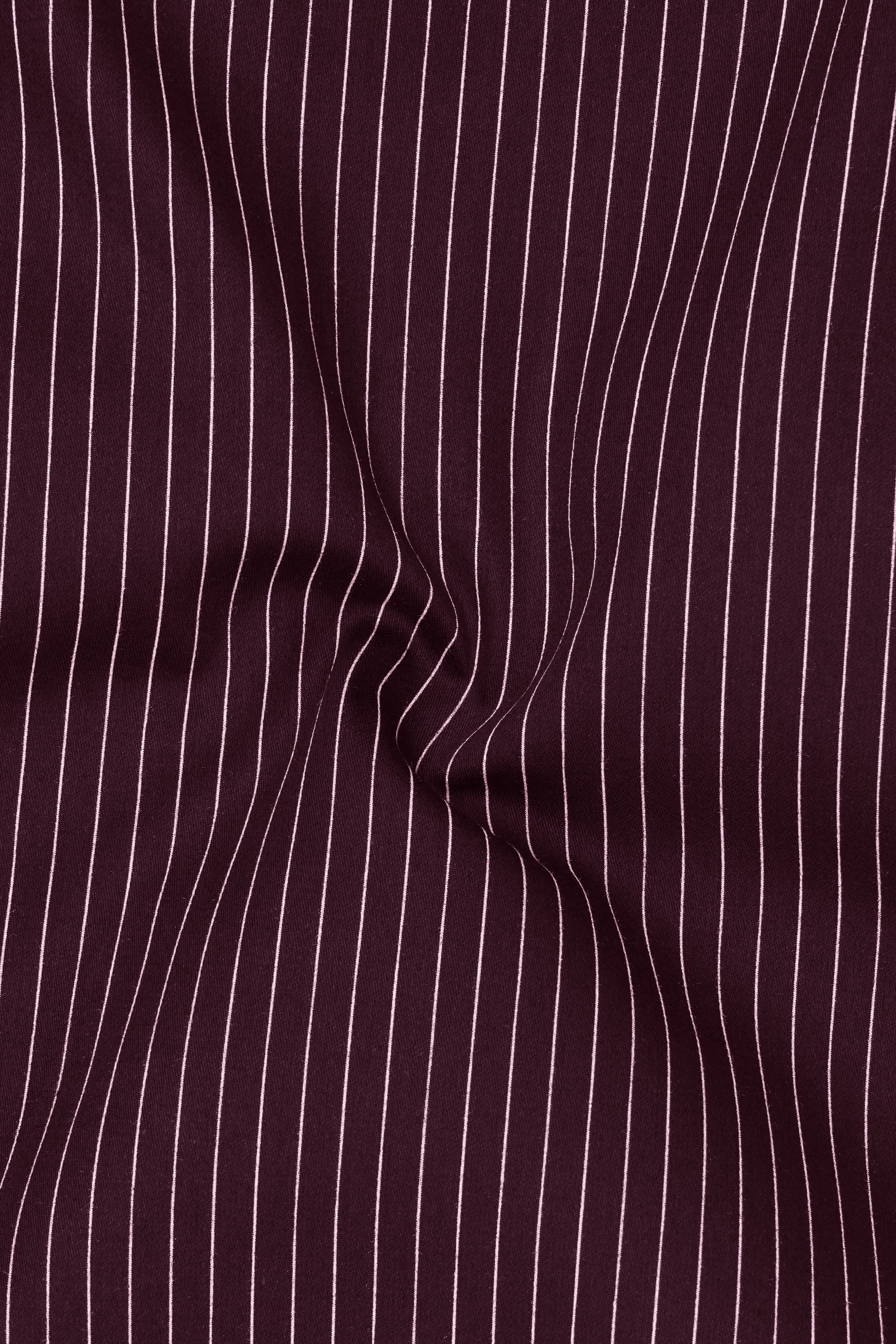 Claret-Aubergine Maroon And Bright White Pin Striped Subtle Sheen Super Soft Premium Cotton Dress White Cuff Collar Shirt sold by French Crown product image thumbnail 3