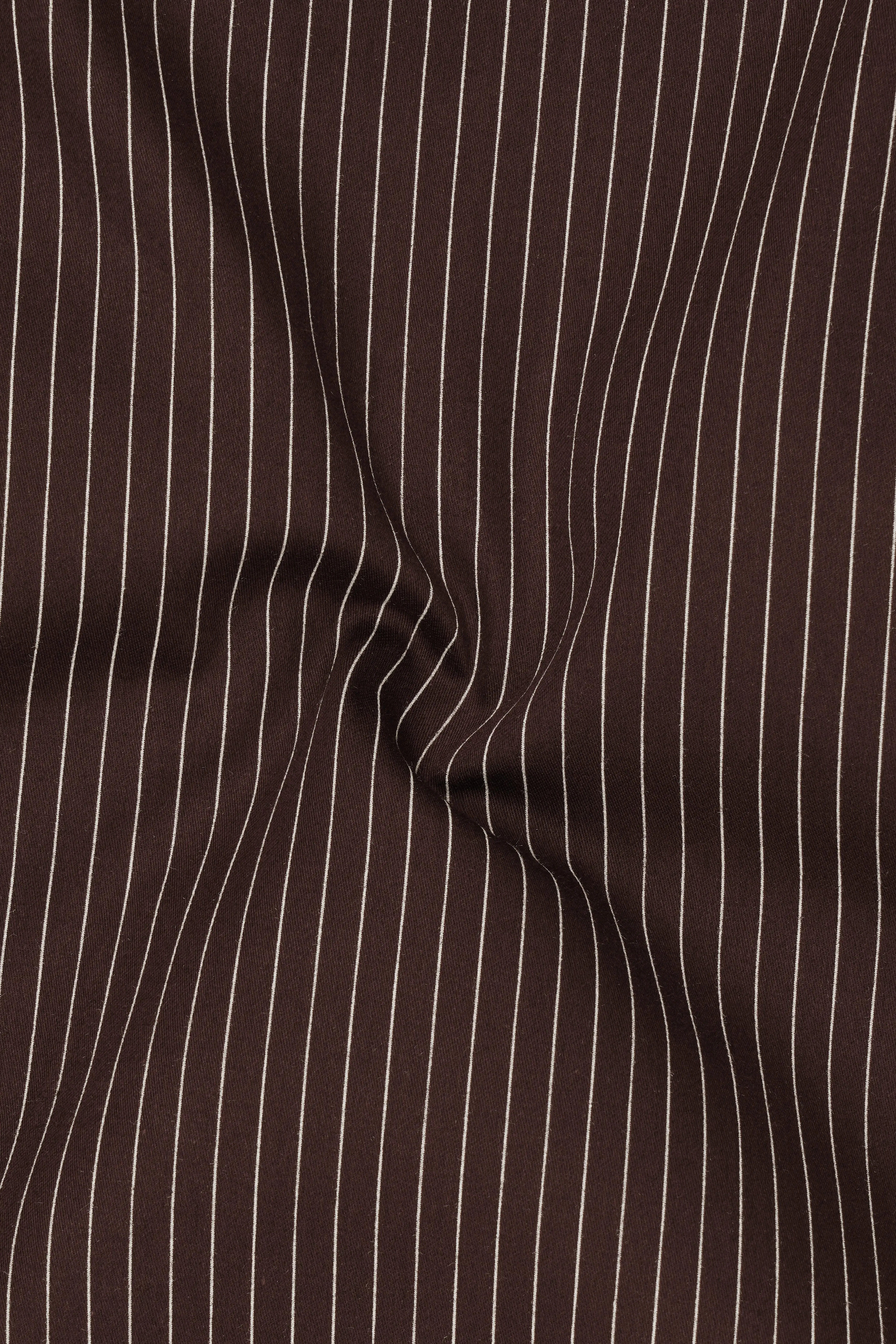 Umber-Bistre Brown And Bright White Pin Striped Subtle Sheen Super Soft Premium Cotton Dress White Cuff Collar Shirt sold by French Crown product image thumbnail 3
