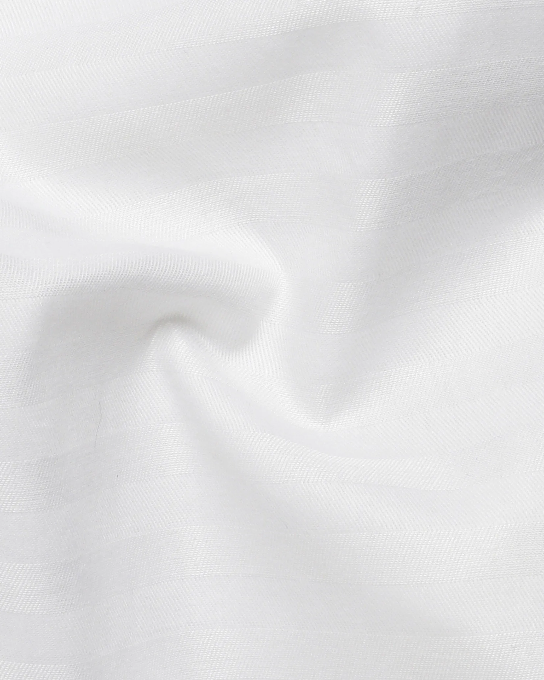 Bright White Subtle Dobby Stripe Patterned Giza Cotton shirt sold by French Crown product image thumbnail 2