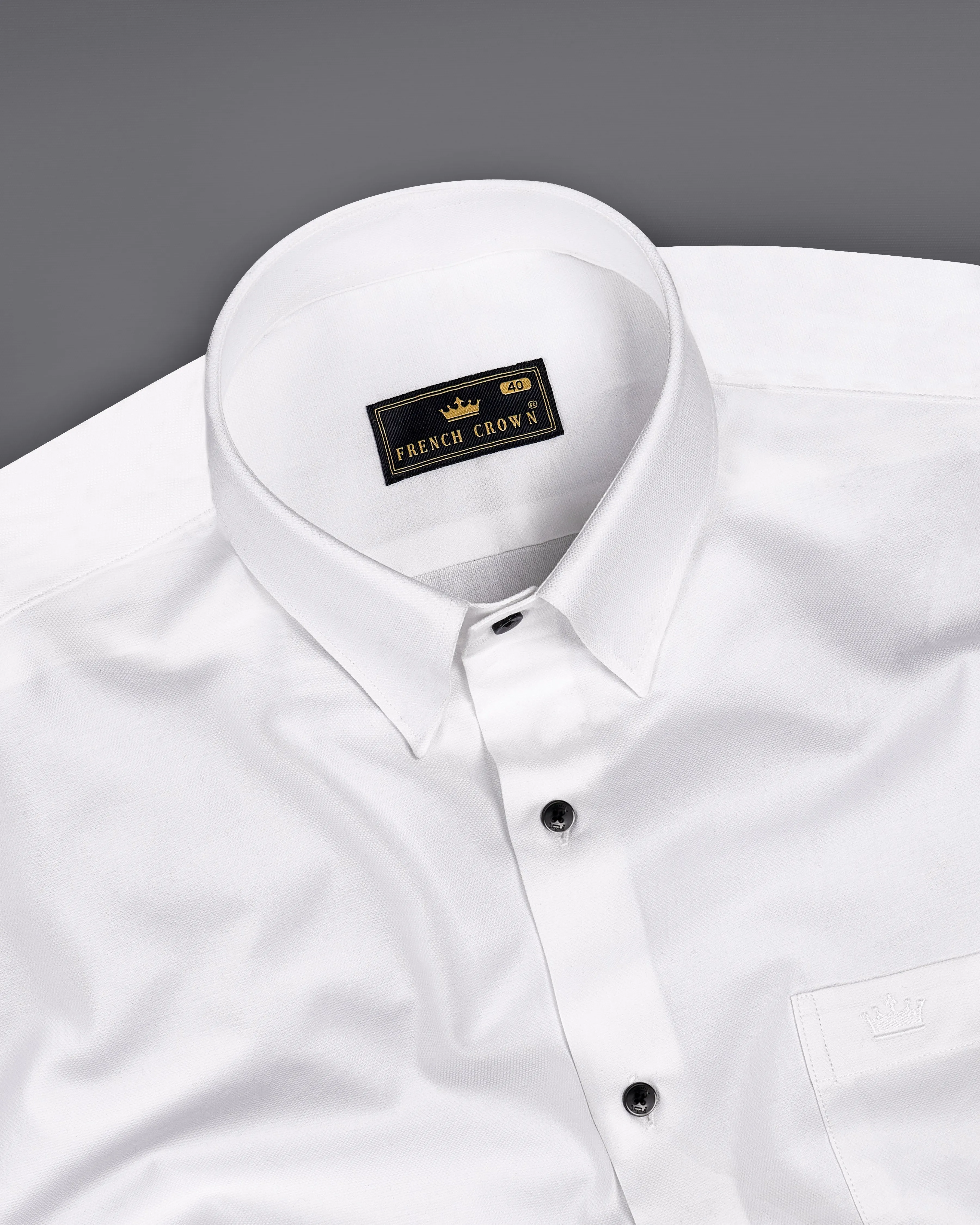 Bright White Royal Oxford Shirt sold by French Crown product image thumbnail 4