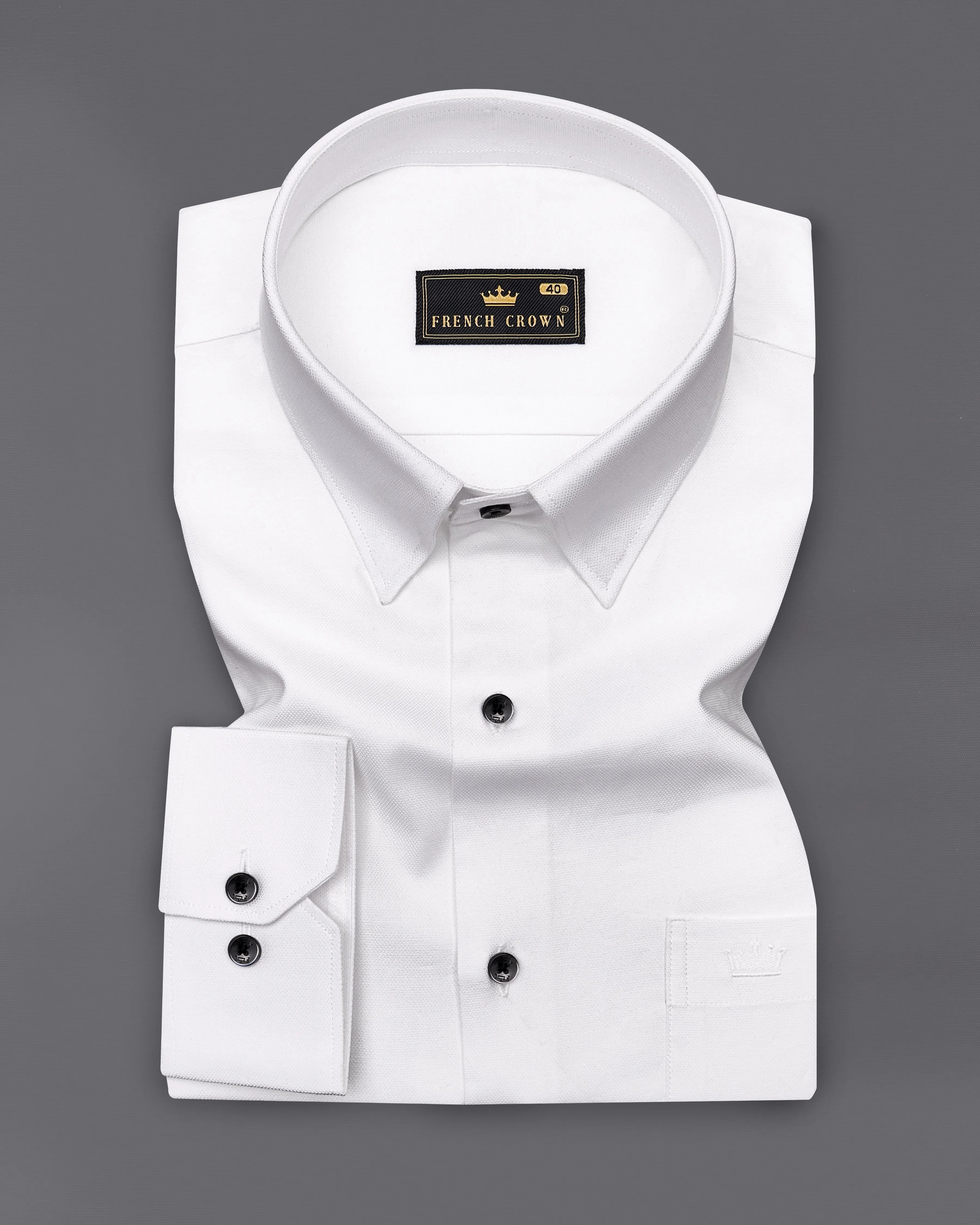 Bright White Royal Oxford Shirt sold by French Crown product image thumbnail 3