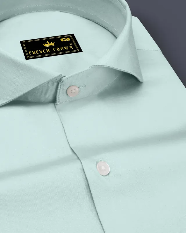 Sterling-Gainsboro Gray Subtle Sheen Super Soft Premium Cotton Cut Away Collar Dress Shirt made by French Crown