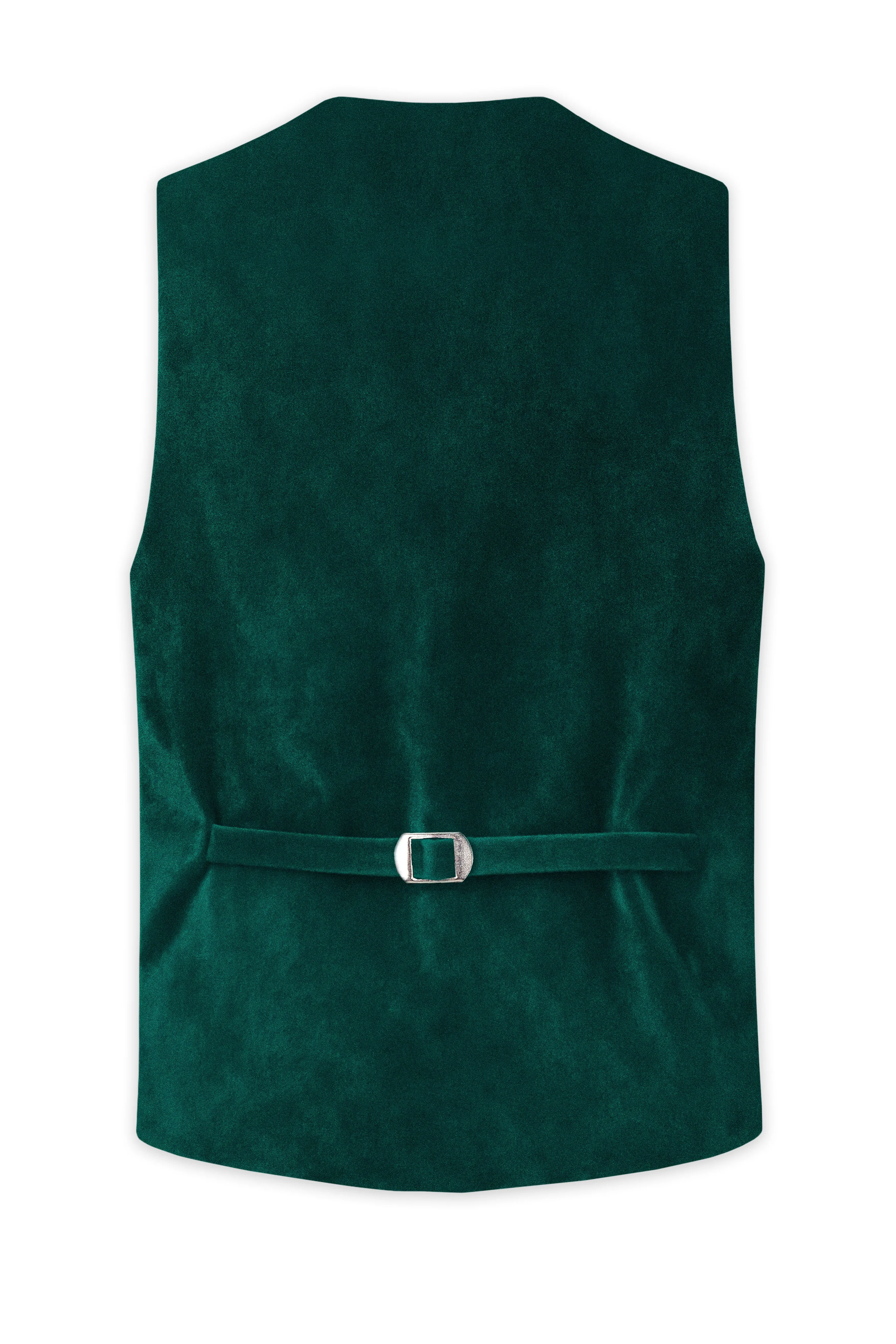 Lagoon-Teal Green Velvet Waistcoat sold by French Crown product image thumbnail 4