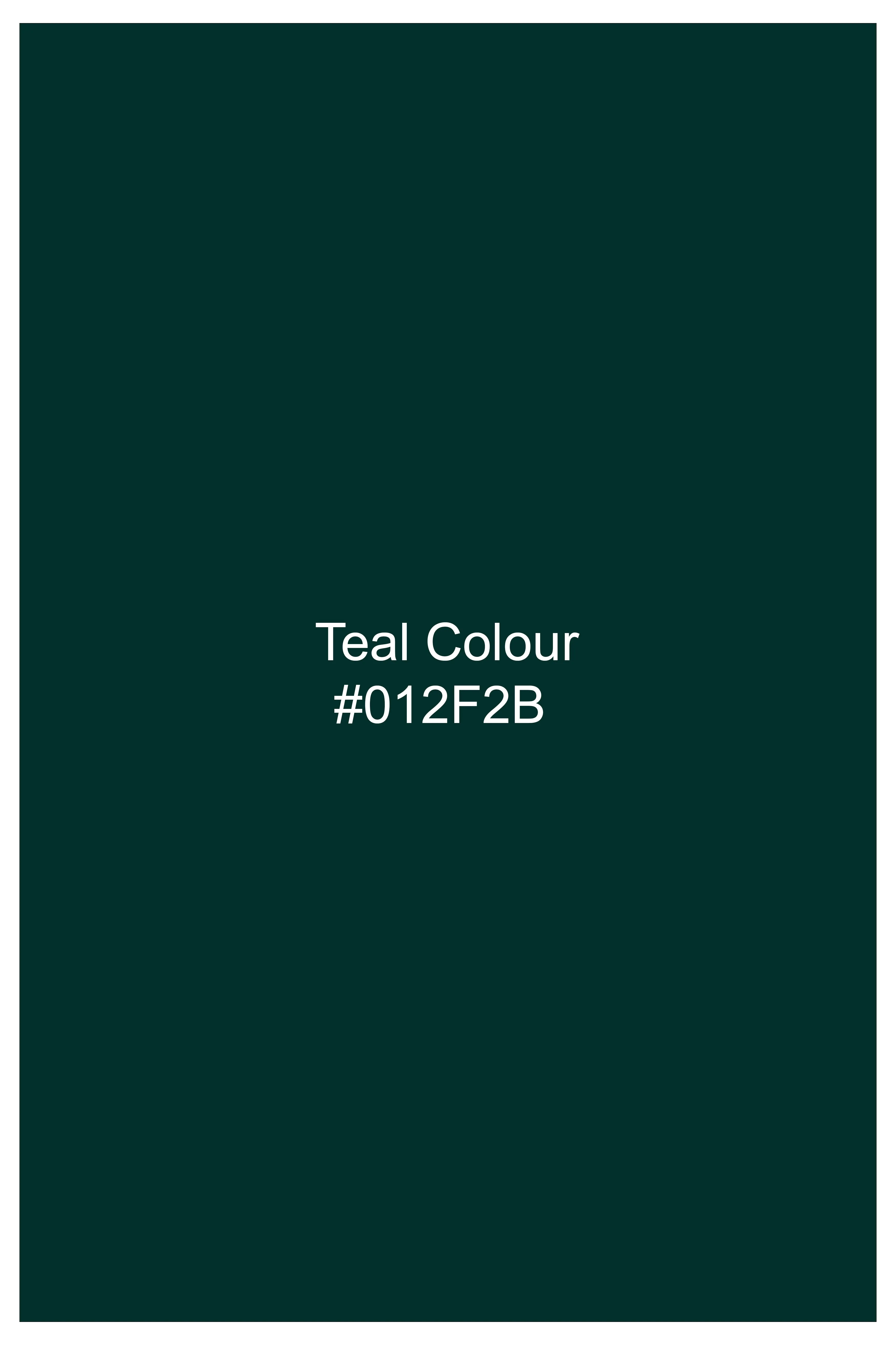 Lagoon-Teal Green Velvet Waistcoat sold by French Crown product image thumbnail 5