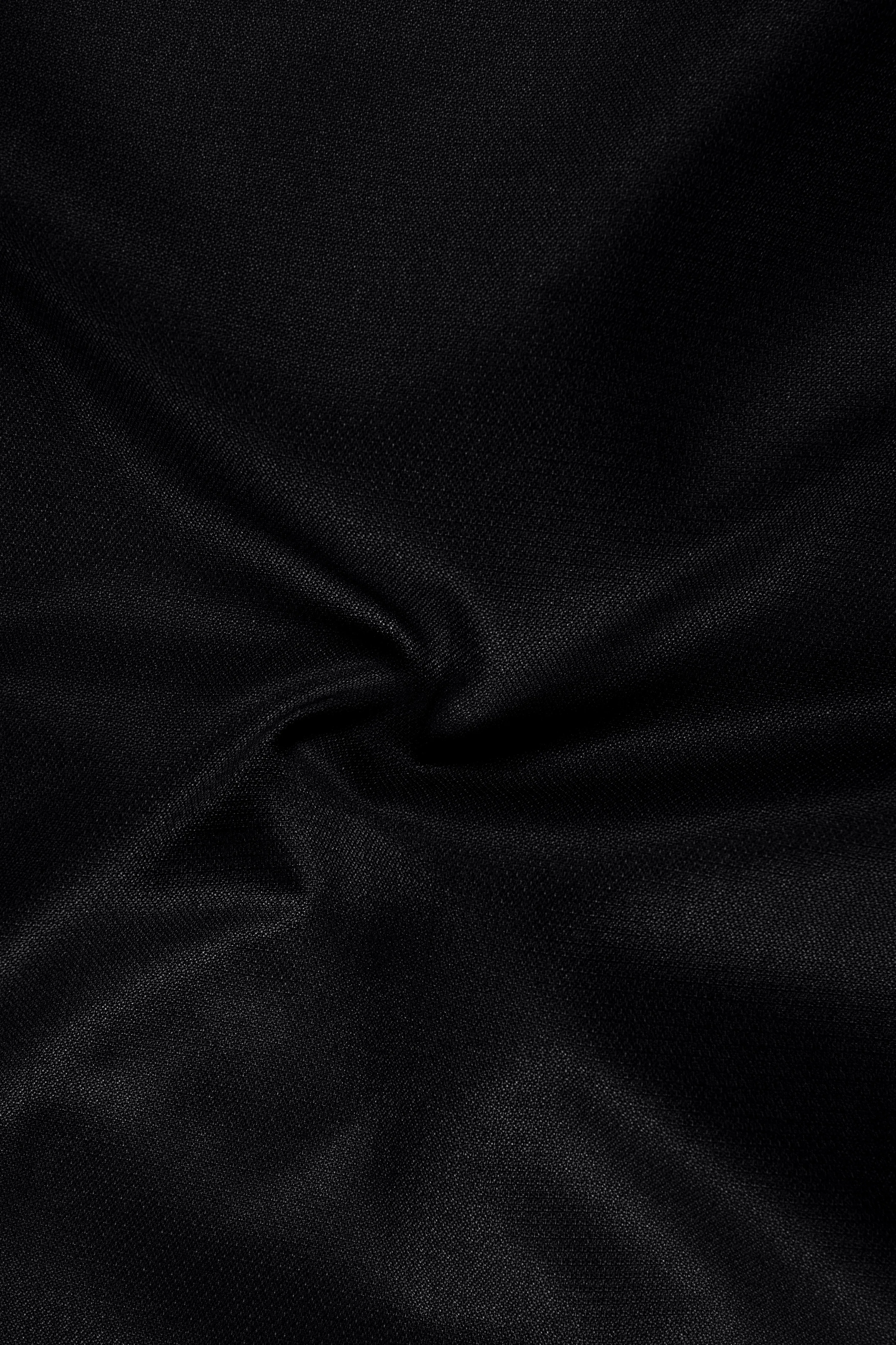 Regal-Jade Black Diamond Textured Wool Rich Slight Stretch Waistcoat sold by French Crown product image thumbnail 3