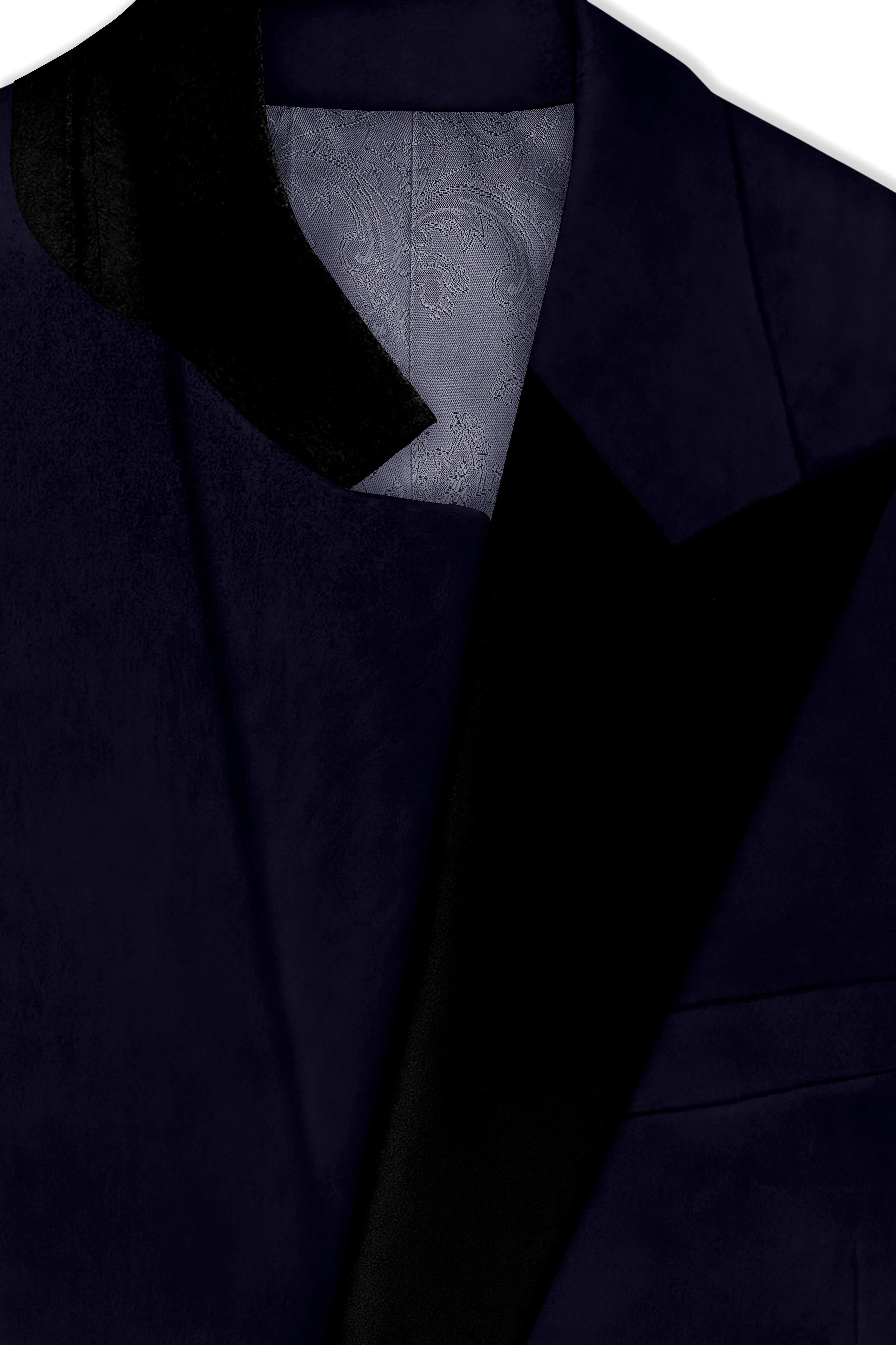 Torvian-Vulcan Purple Velvet Peak Lapel Tuxedo Blazer sold by French Crown product image thumbnail 4