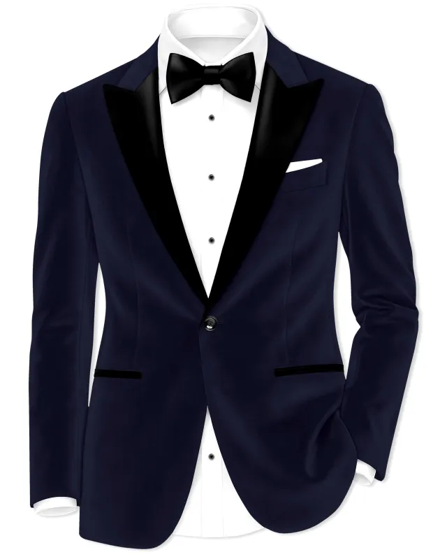 Torvian-Vulcan Purple Velvet Peak Lapel Tuxedo Blazer made by French Crown