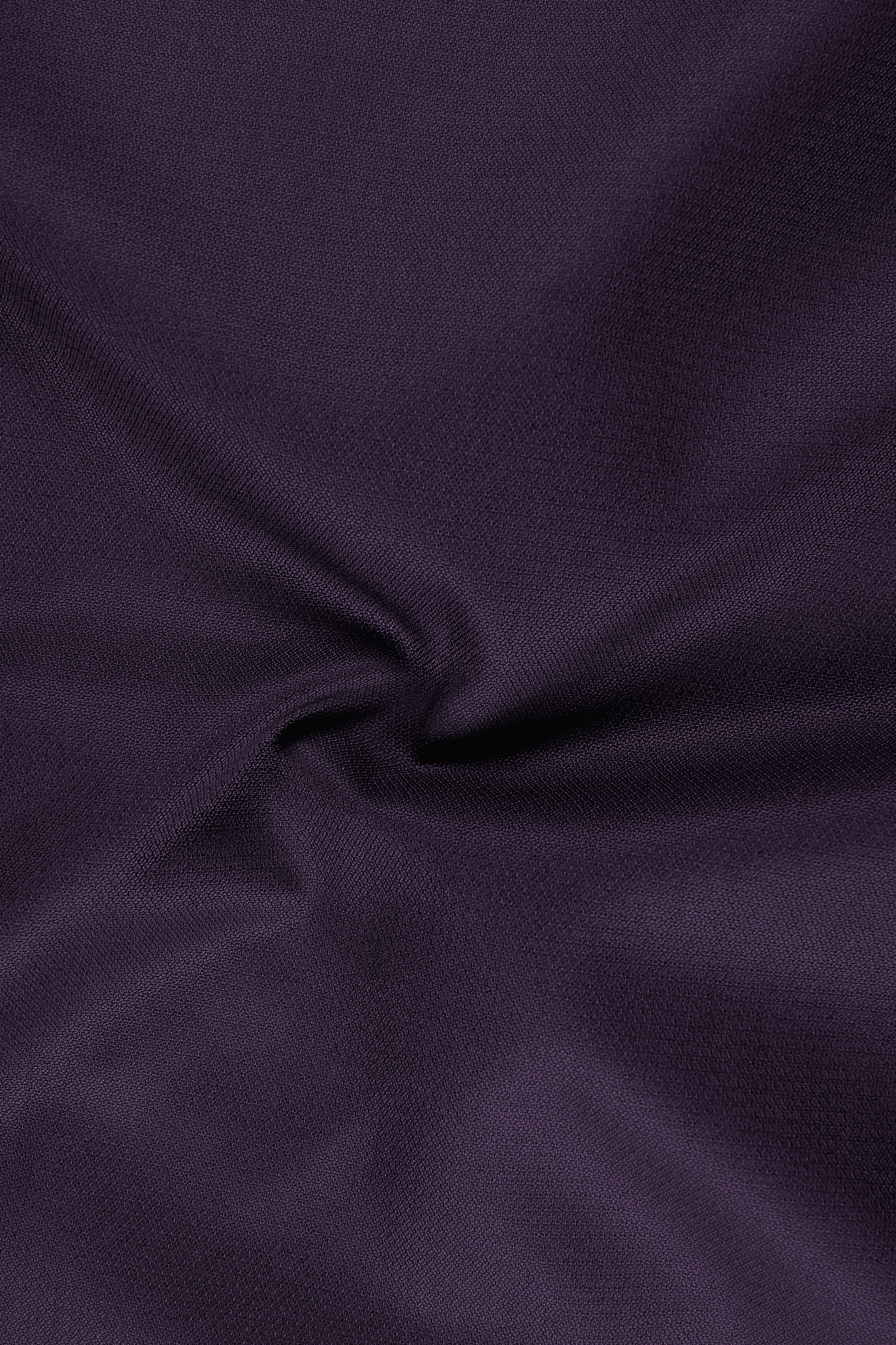 Opulent-Bastille Purple Diamond Textured Wool Rich Slight Stretch Single Breasted Blazer sold by French Crown product image thumbnail 3