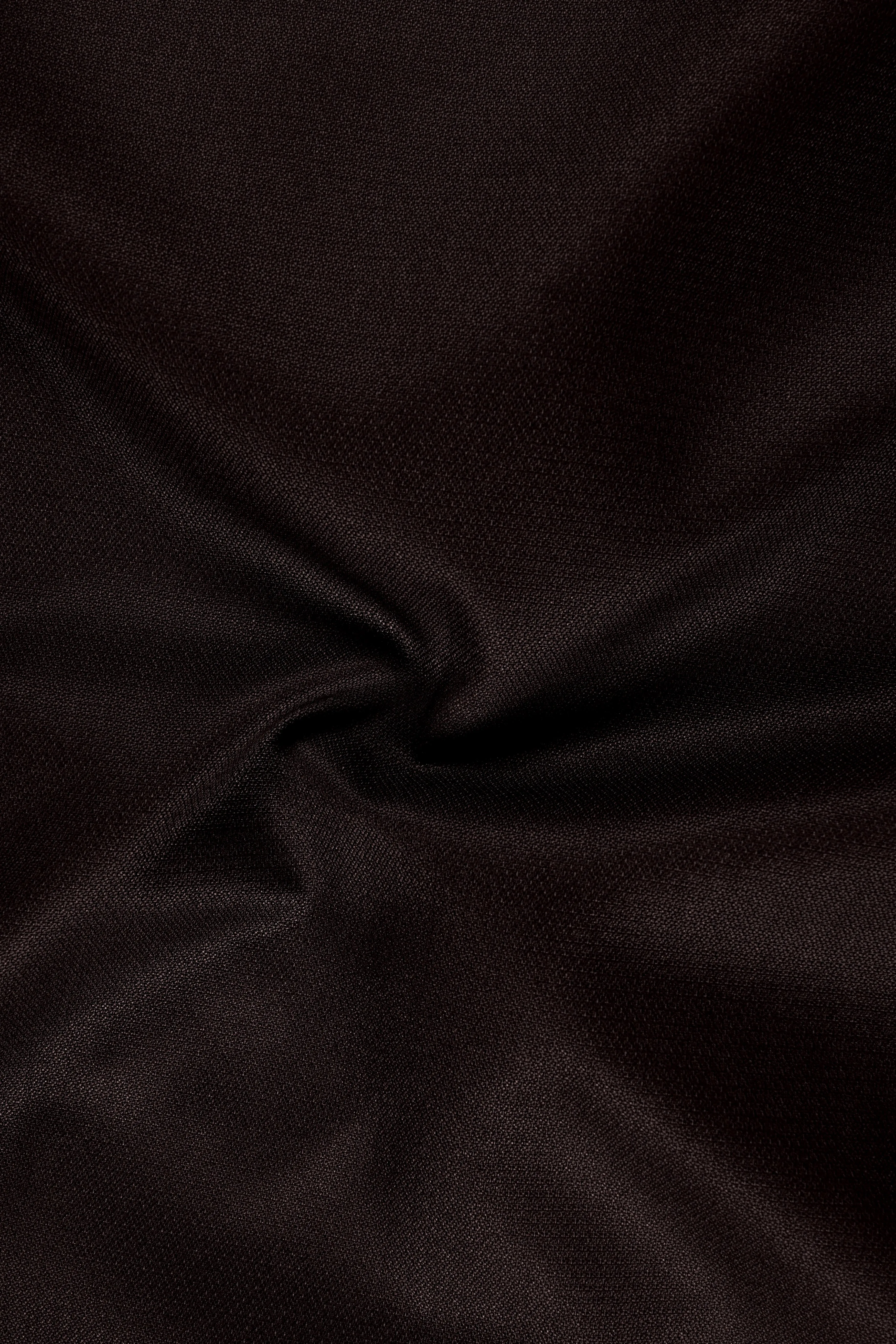 Hampton-Gondola Brown Diamond Textured Wool Rich Slight Stretch Single Breasted Blazer sold by French Crown product image thumbnail 3