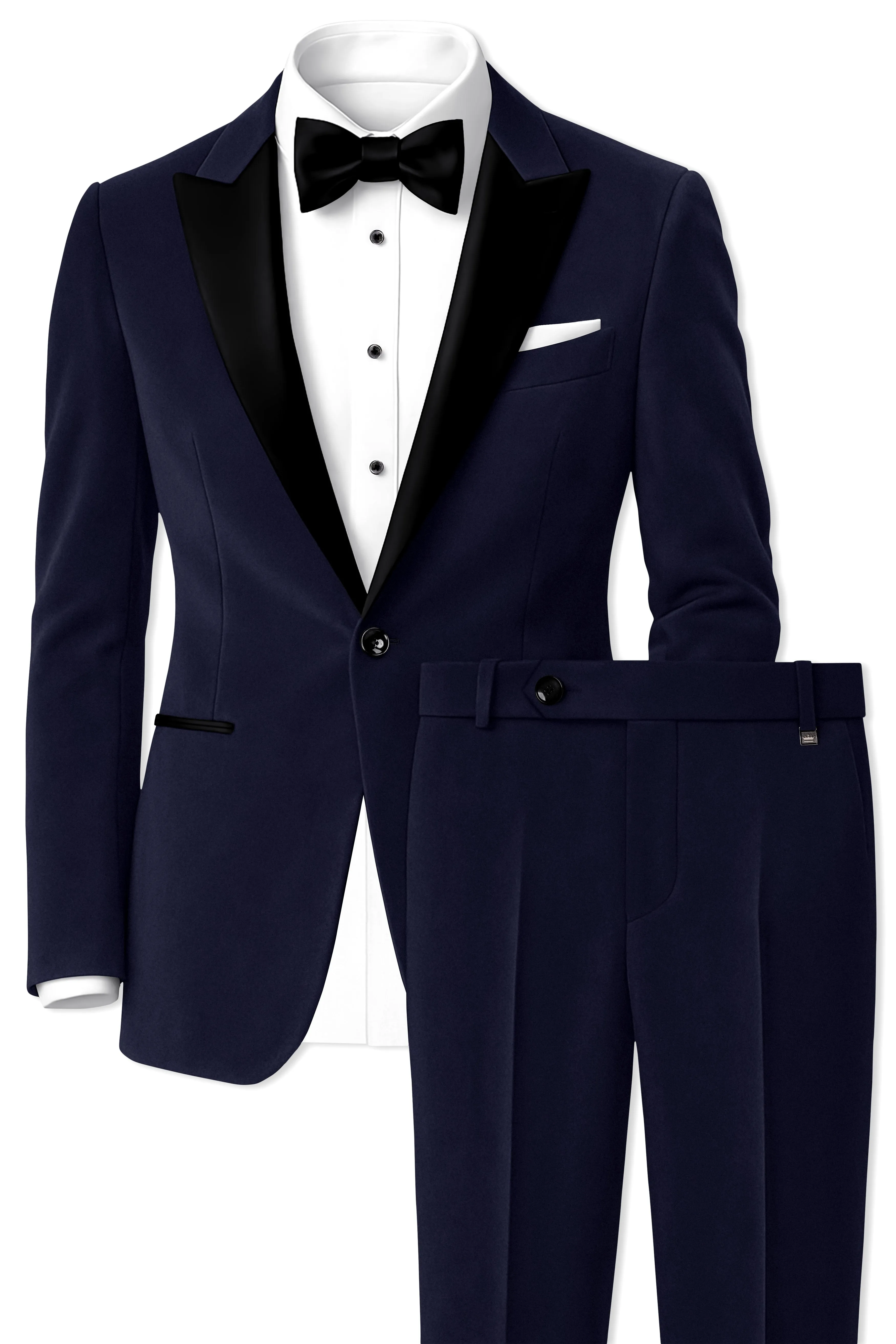 Torvian-Vulcan Purple Velvet Peak Lapel Tuxedo Suit sold by French Crown product image thumbnail 2