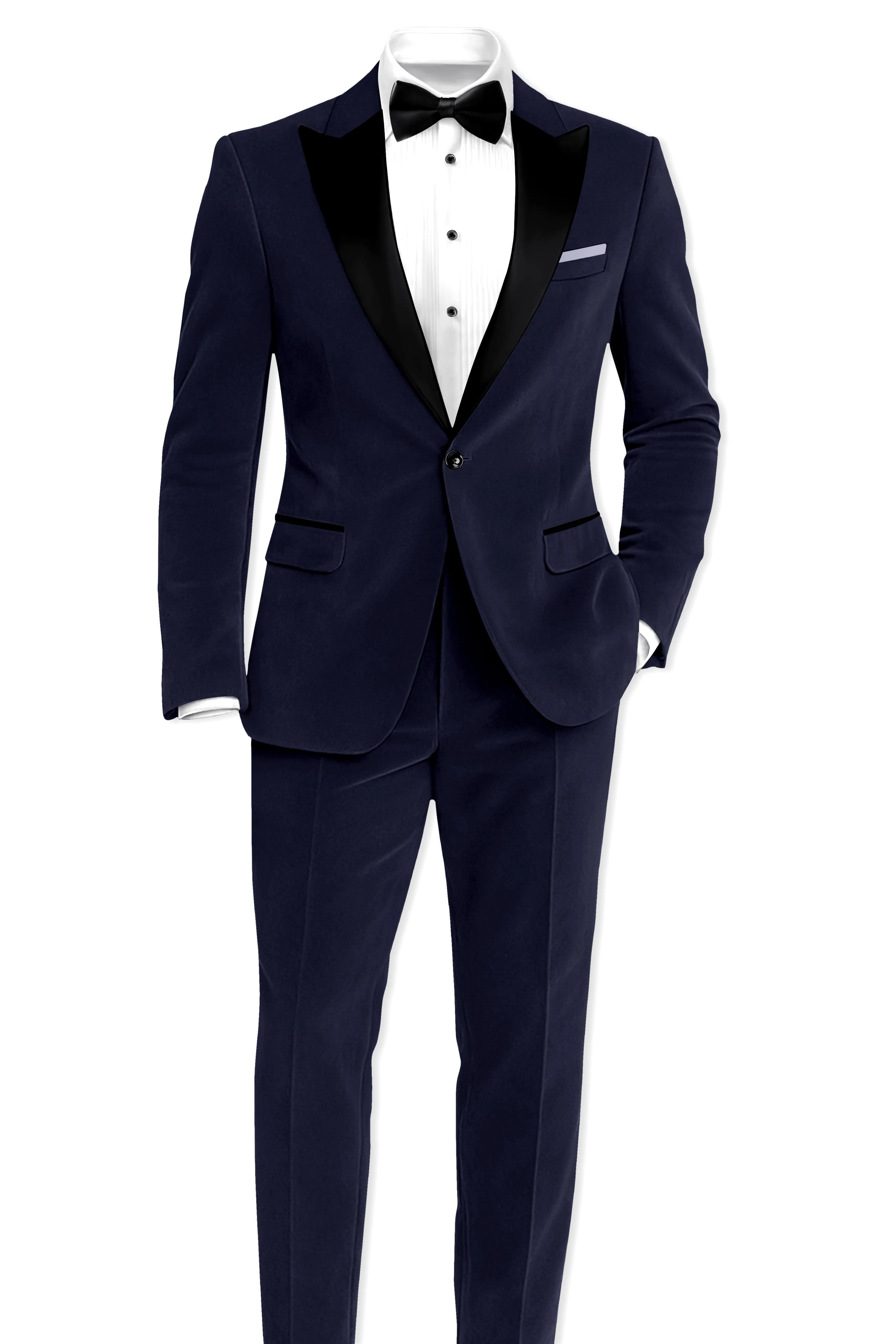 Torvian-Vulcan Purple Velvet Peak Lapel Tuxedo Suit sold by French Crown product image thumbnail 4