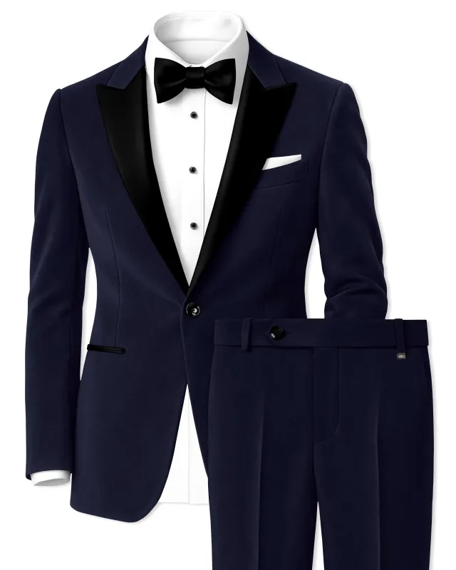 Torvian-Vulcan Purple Velvet Peak Lapel Tuxedo Suit made by French Crown