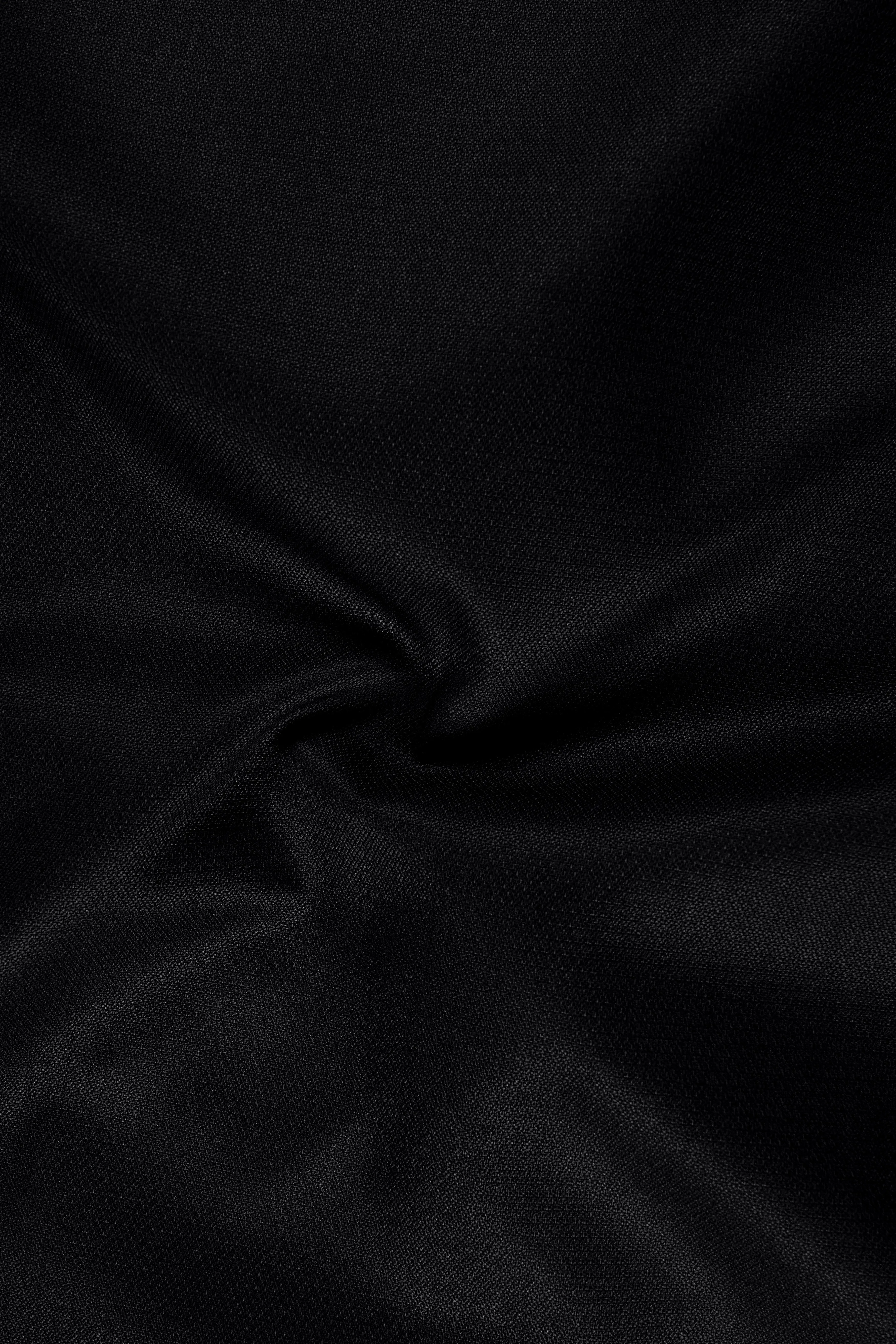 Regal-Jade Black Diamond Textured Wool Rich Slight Stretch Double Breasted Suit sold by French Crown product image thumbnail 3
