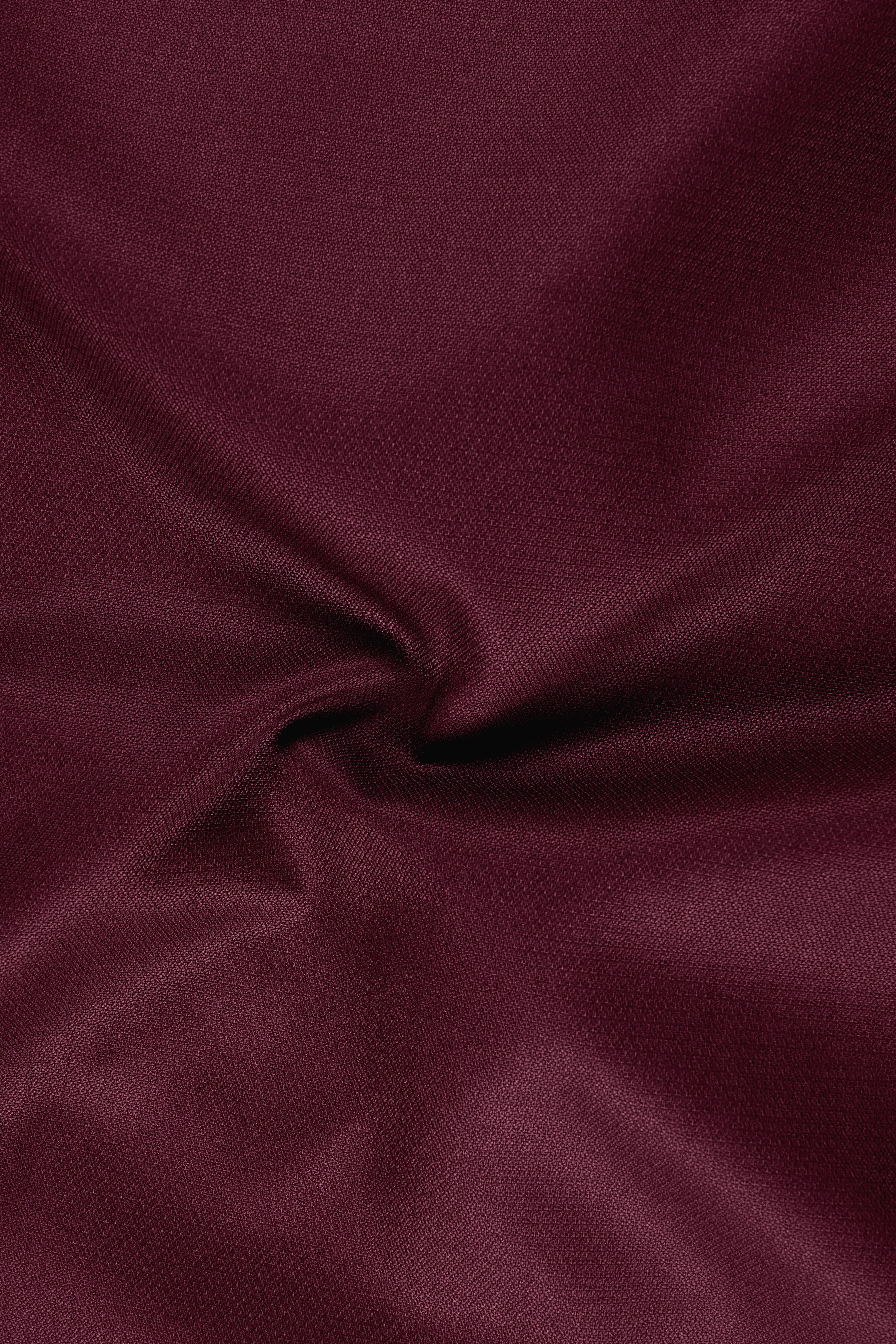 Imperial-Crater Maroon Diamond Textured Wool Rich Slight Stretch Double Breasted Suit sold by French Crown product image thumbnail 3