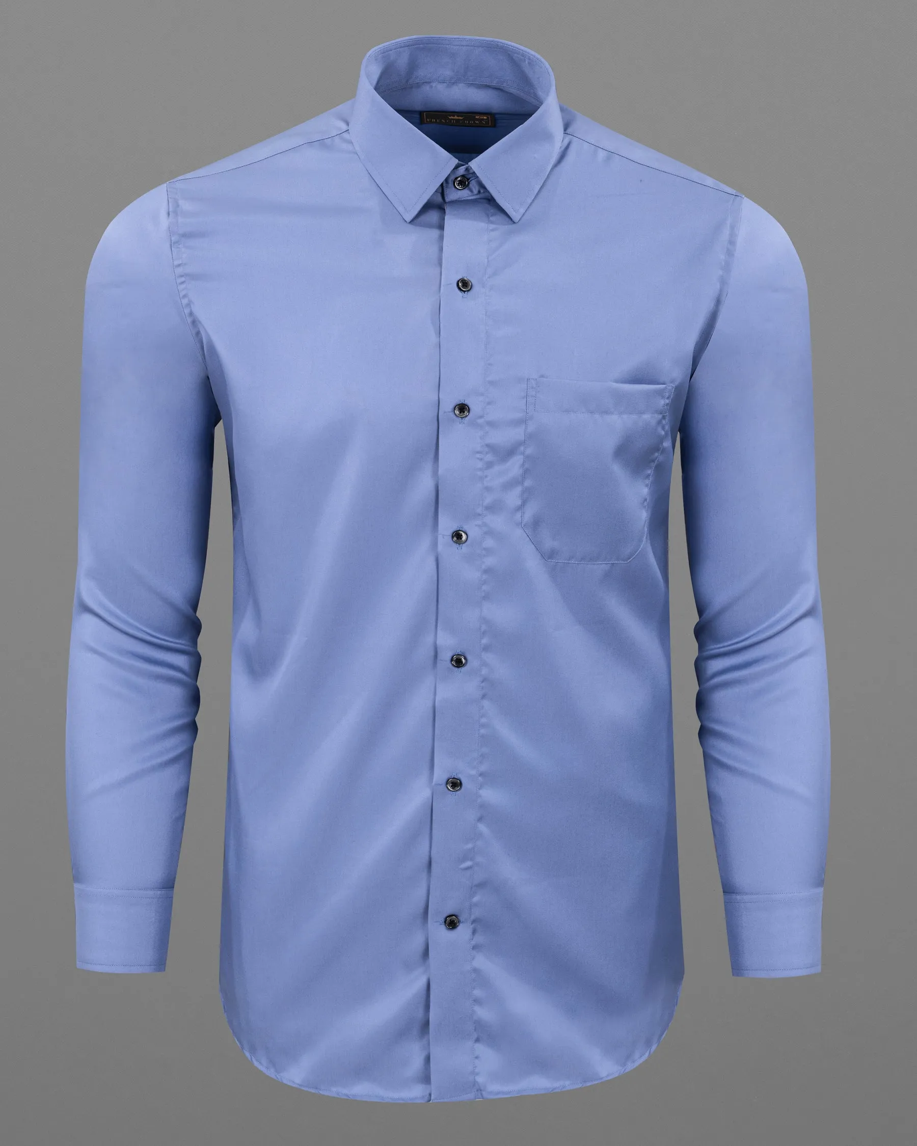 Ship Cove Blue Premium Satin Shirt sold by French Crown product image thumbnail 5