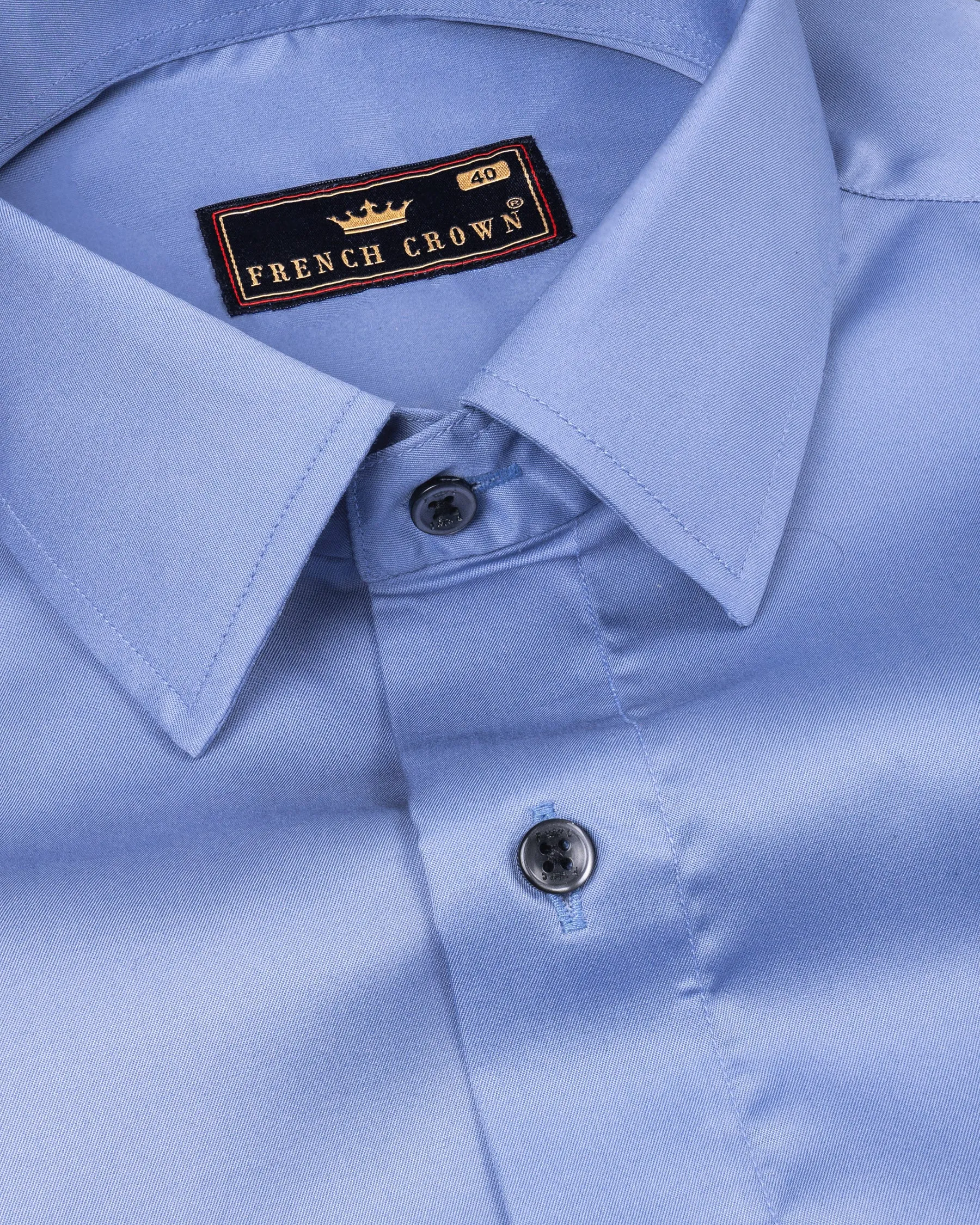 Ship Cove Blue Premium Satin Shirt sold by French Crown