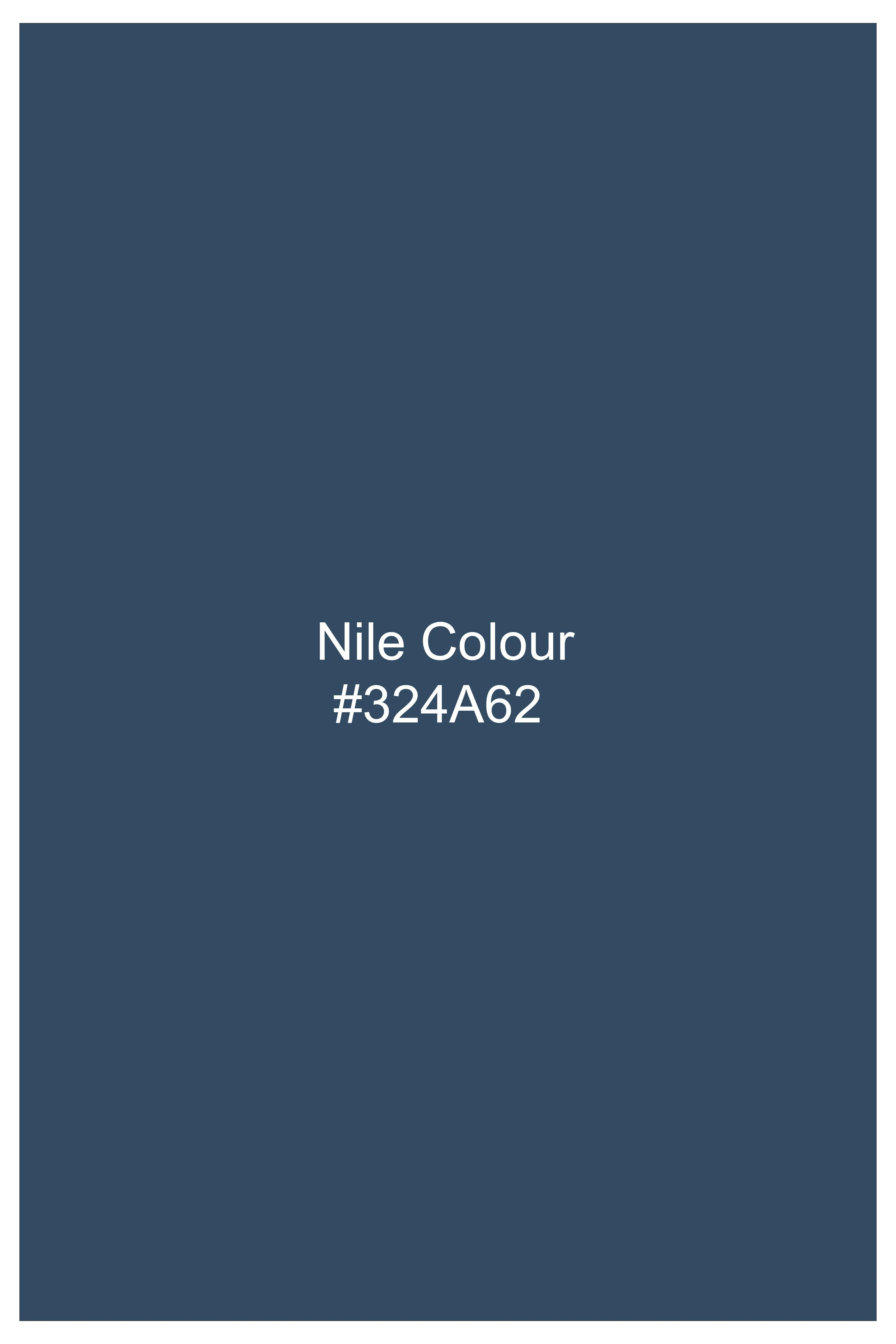 Azure-Nile Blue Slight Stretch Subtle Sheen Poly-Viscose Waistcoat sold by French Crown product image thumbnail 5