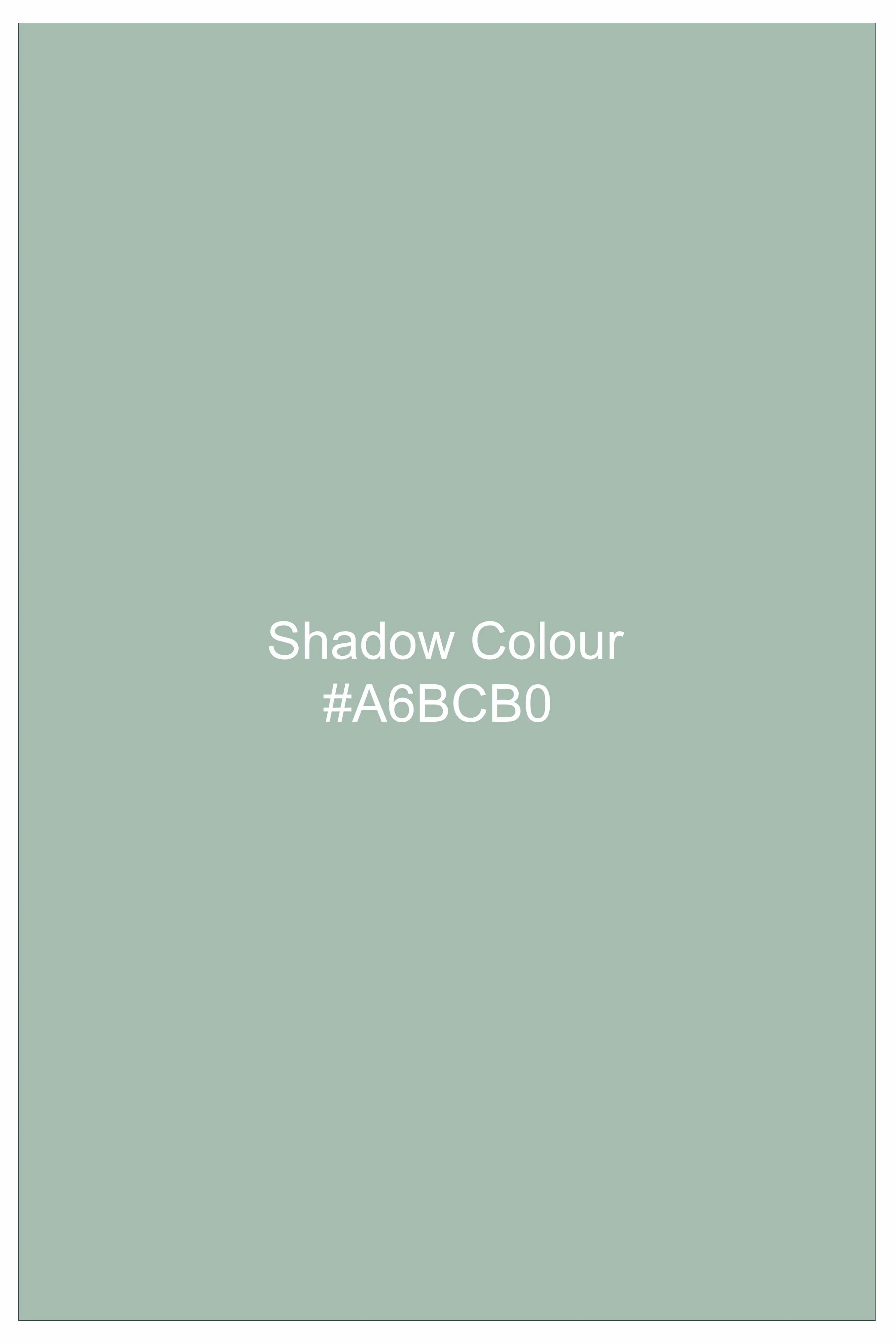 Umbra-Shadow Green Slight Stretch Subtle Sheen Poly-Viscose Waistcoat sold by French Crown product image thumbnail 5