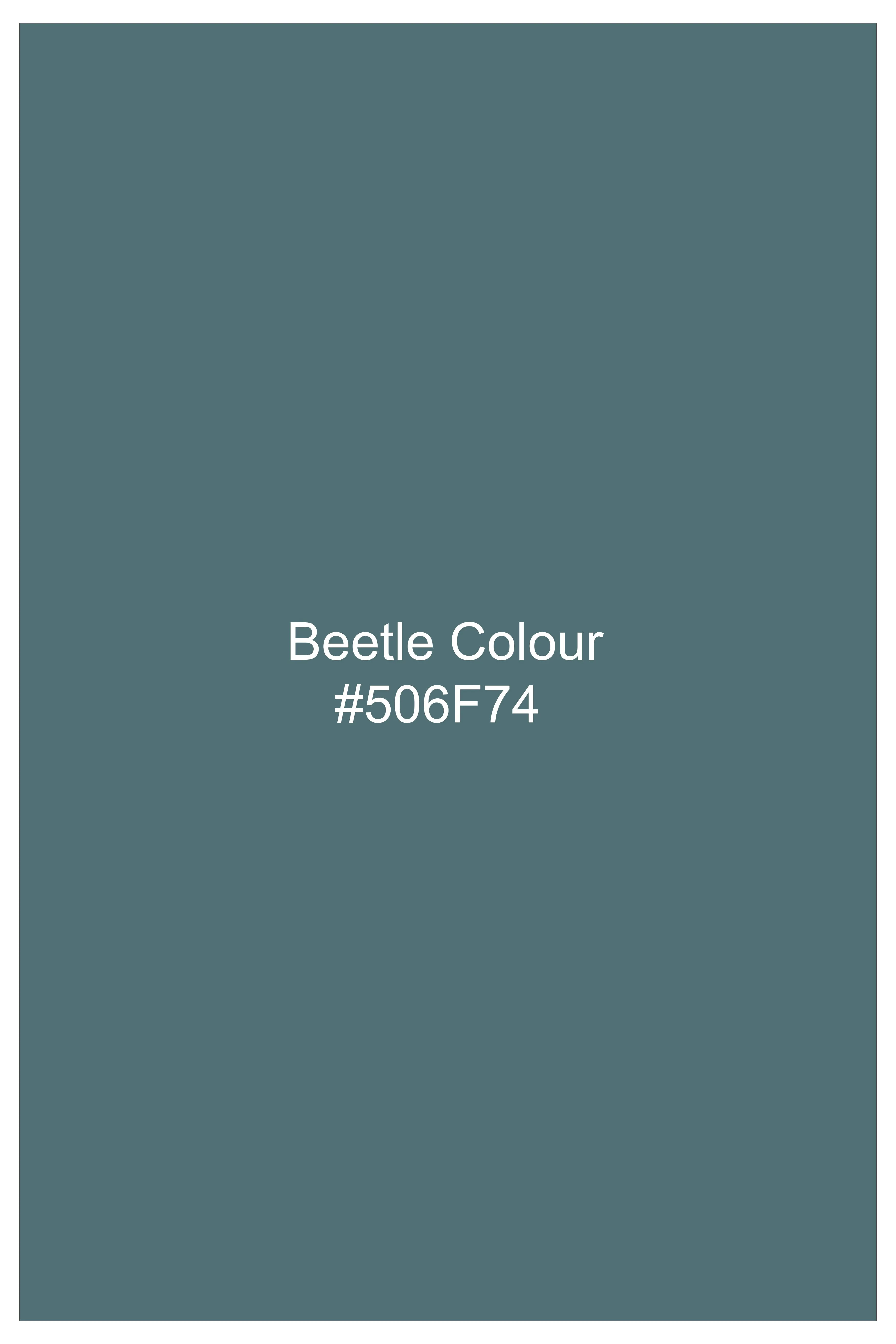 Emerald-Beetle Green Slight Stretch Subtle Sheen Poly-Viscose Waistcoat sold by French Crown product image thumbnail 5