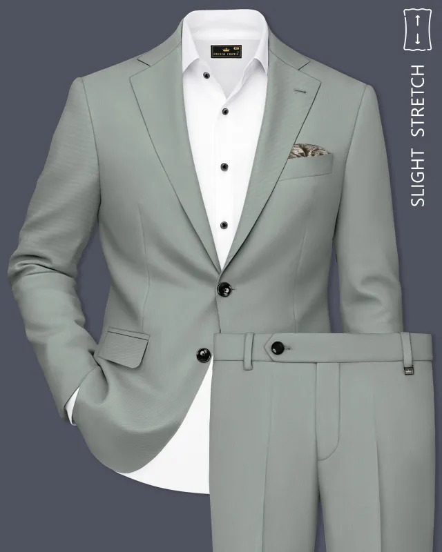 Beryl-Regent Green Slight Stretch Subtle Sheen Poly-Viscose Single Breasted Suit made by French Crown
