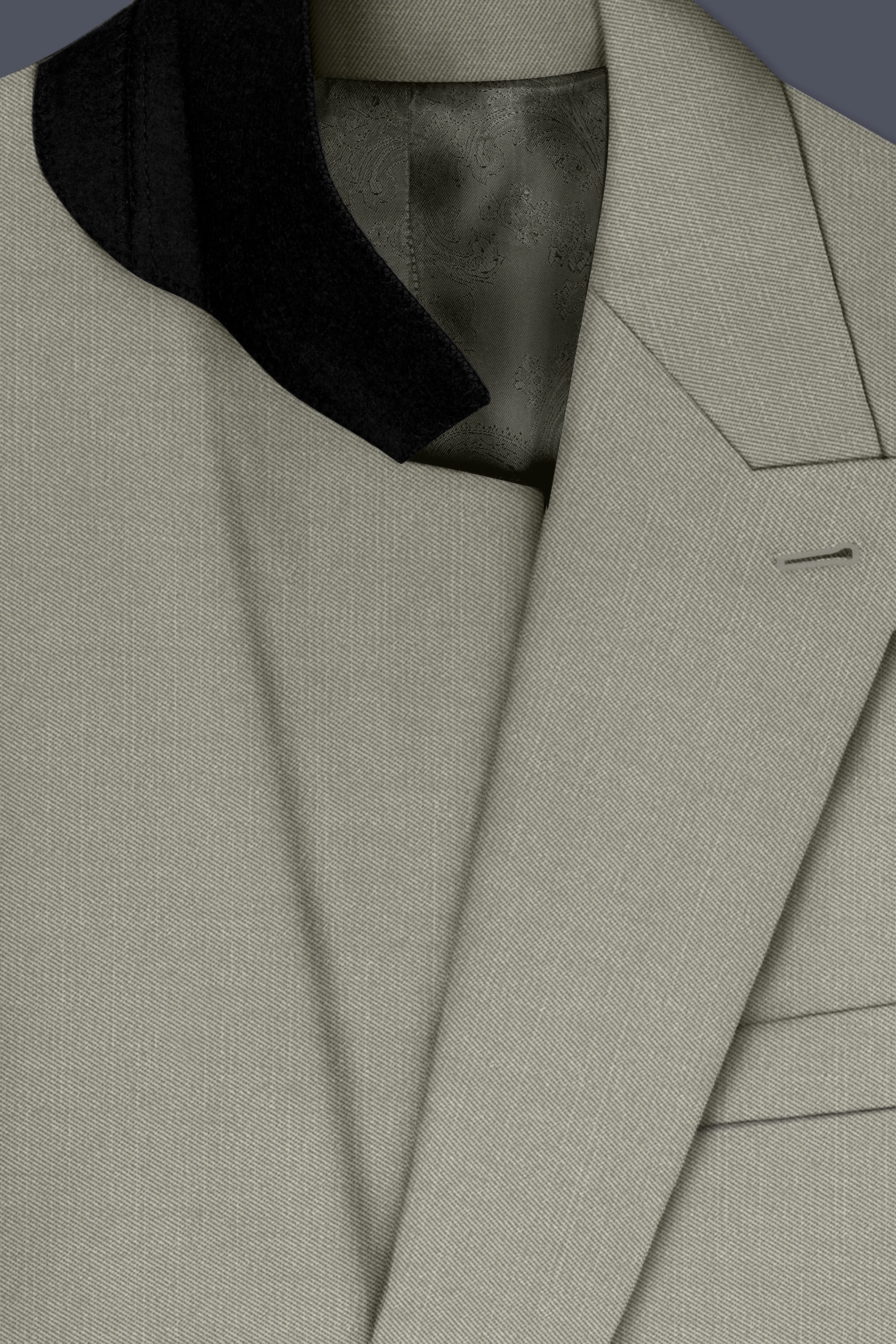 Viridian-Bandicoot Green Wool Rich Slight Stretch Double Breasted Suit sold by French Crown product image thumbnail 5