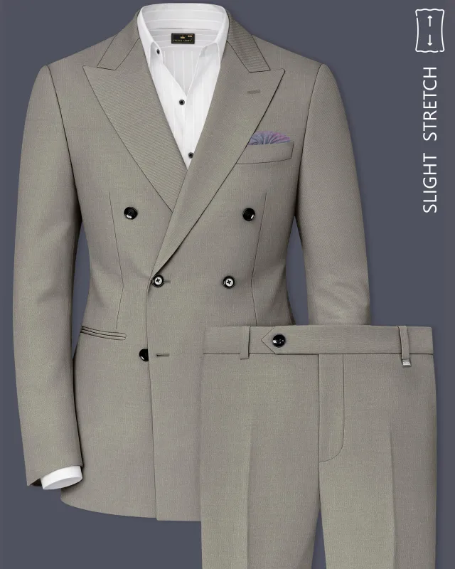 Viridian-Bandicoot Green Wool Rich Slight Stretch Double Breasted Suit made by French Crown
