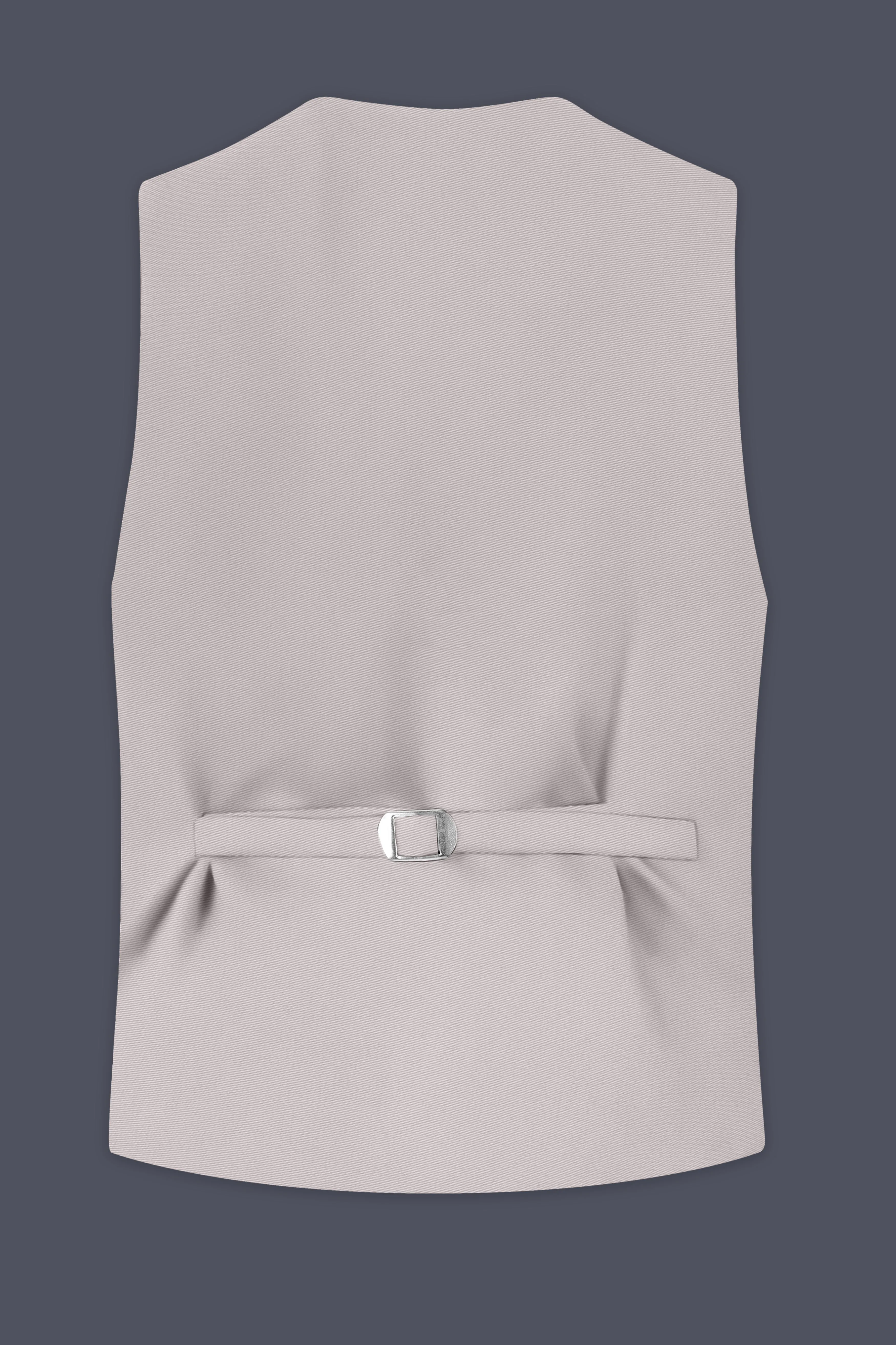 Lustre-Cloud Cream Slight Stretch Subtle Sheen Poly-Viscose Waistcoat sold by French Crown product image thumbnail 4
