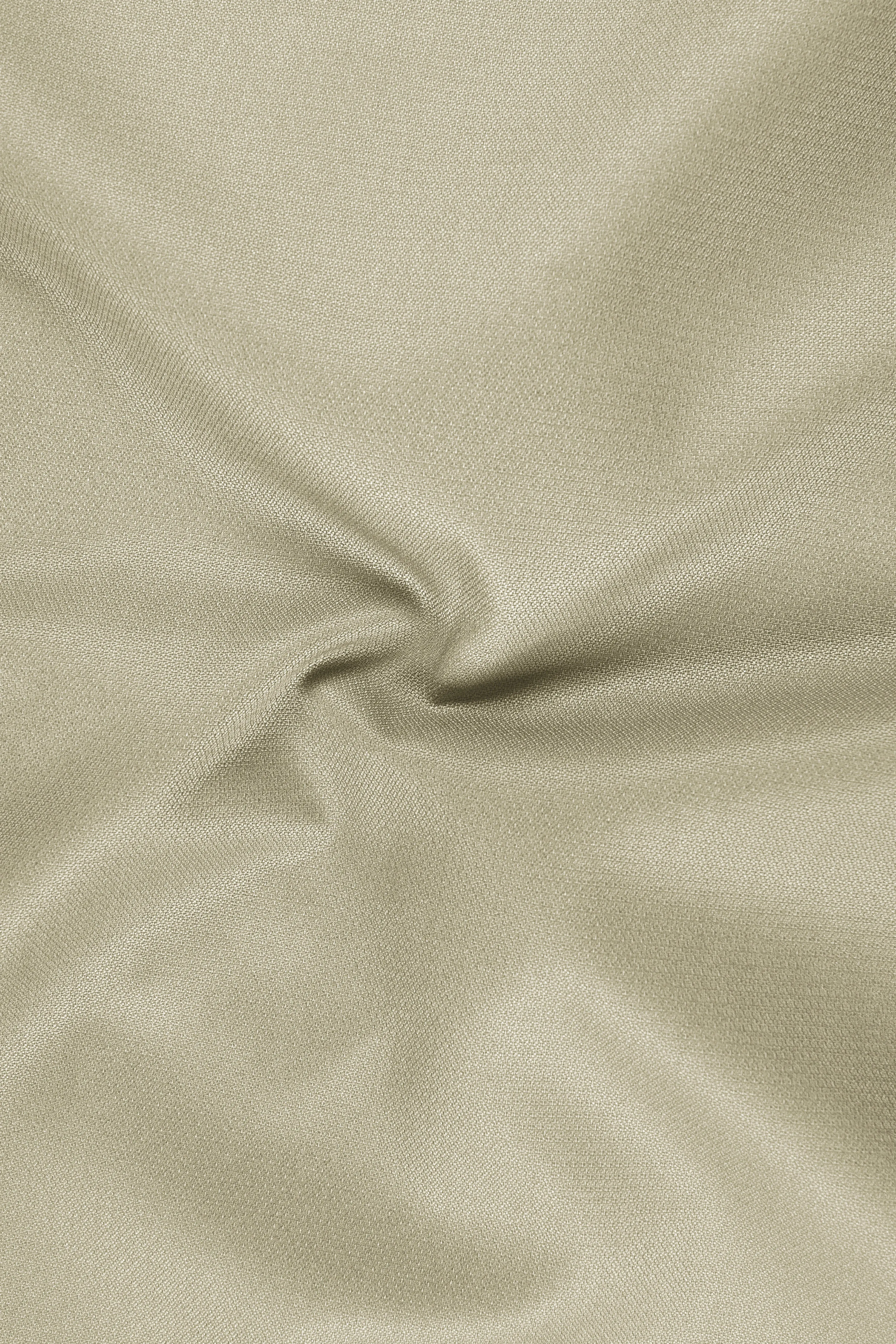 Cedar-Tallow Green Diamond Textured Wool Rich Slight Stretch Waistcoat sold by French Crown product image thumbnail 3