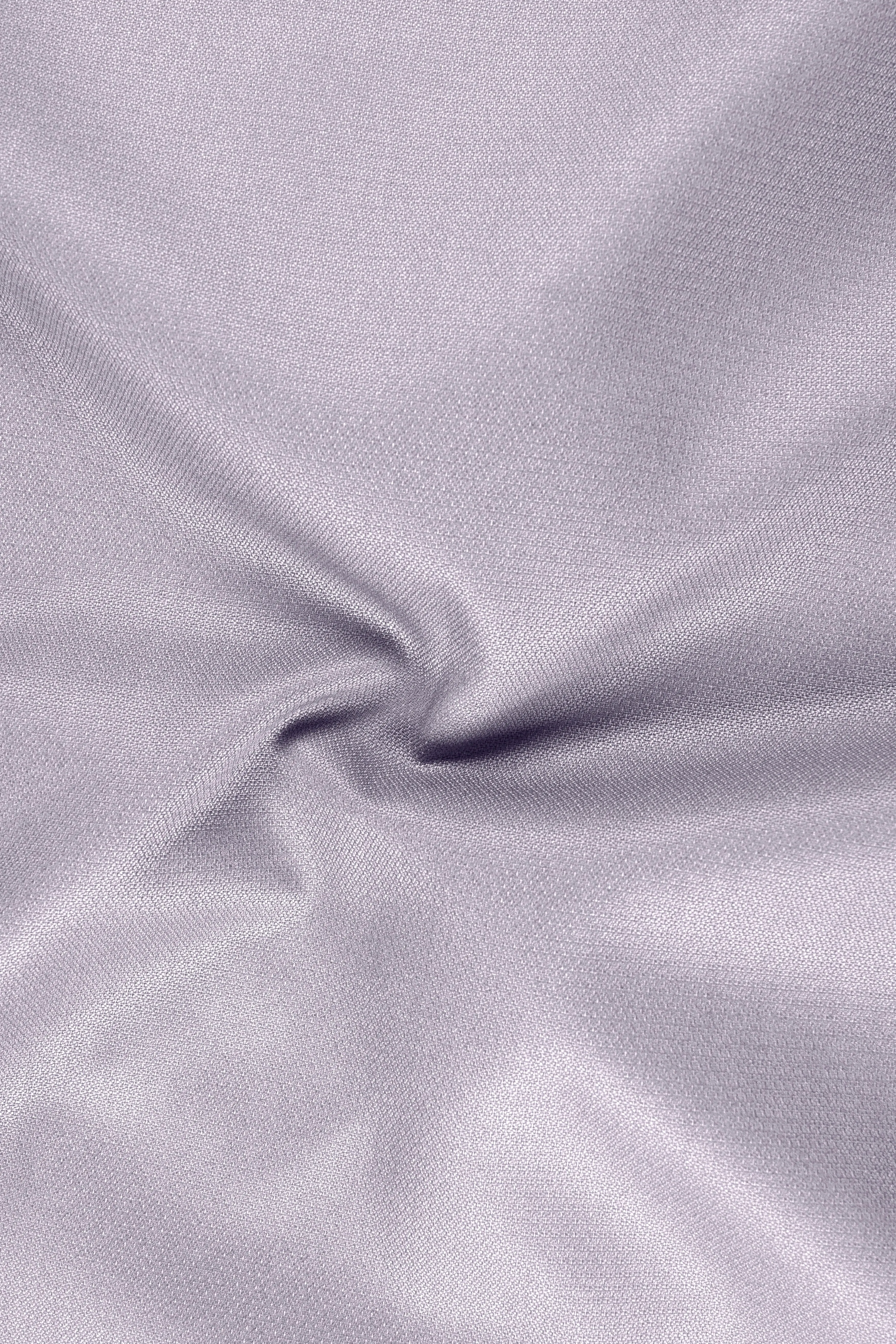 Mist-Spun Pearl Gray Diamond Textured Wool Rich Slight Stretch Waistcoat sold by French Crown product image thumbnail 3