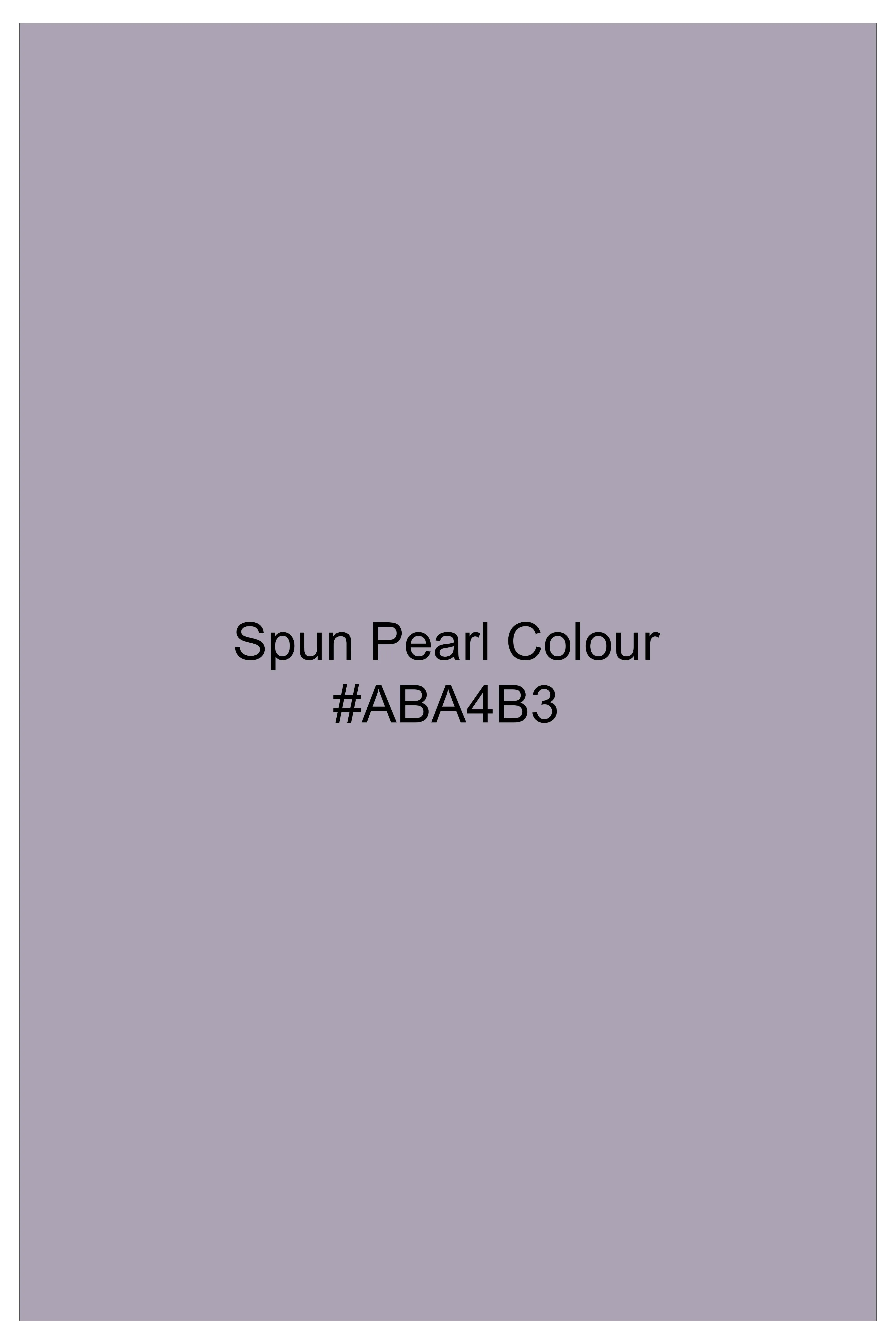 Mist-Spun Pearl Gray Diamond Textured Wool Rich Slight Stretch Waistcoat sold by French Crown product image thumbnail 5