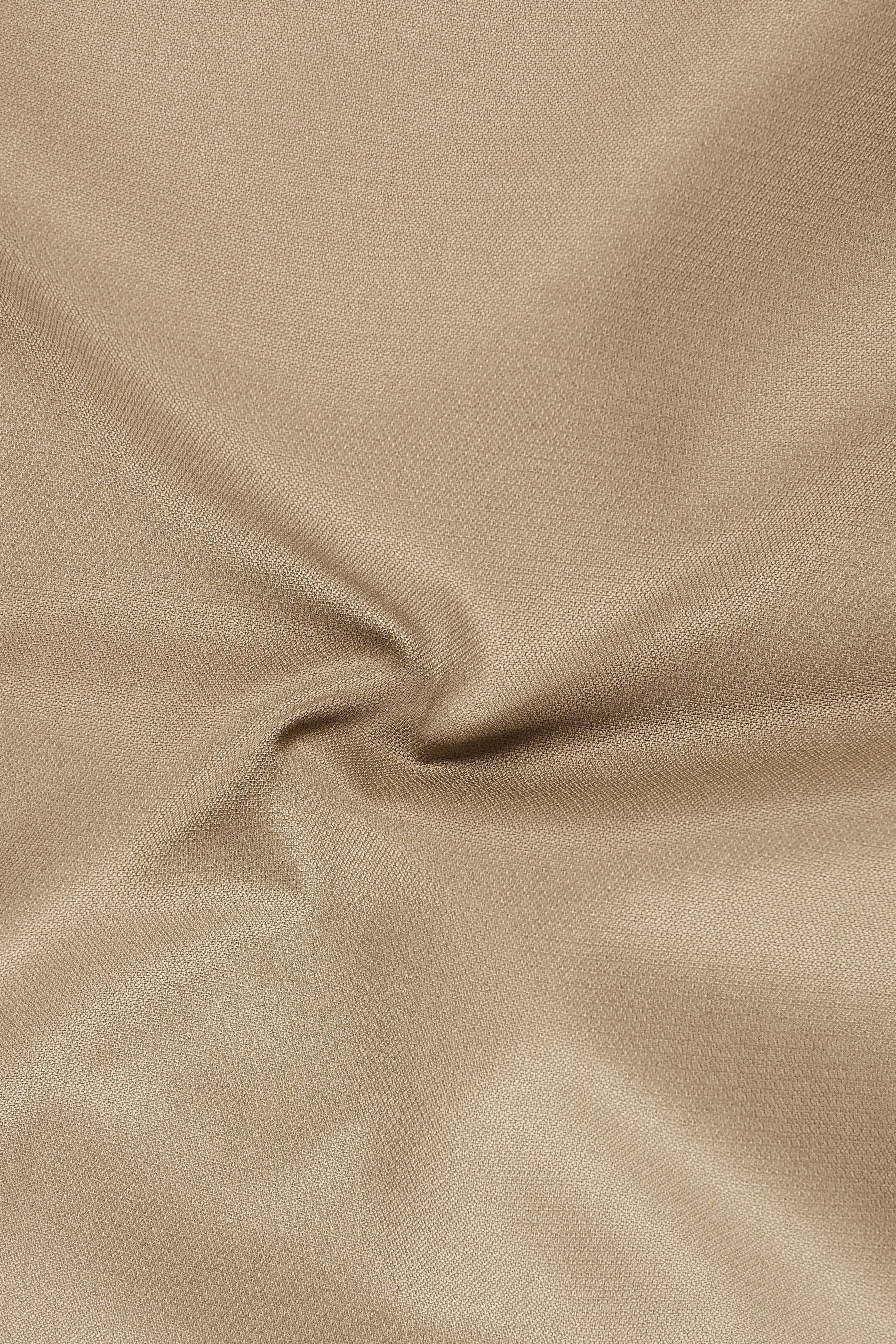 Sable-Mongoose Cream Diamond Textured Wool Rich Slight Stretch Double Breasted Suit sold by French Crown product image thumbnail 3