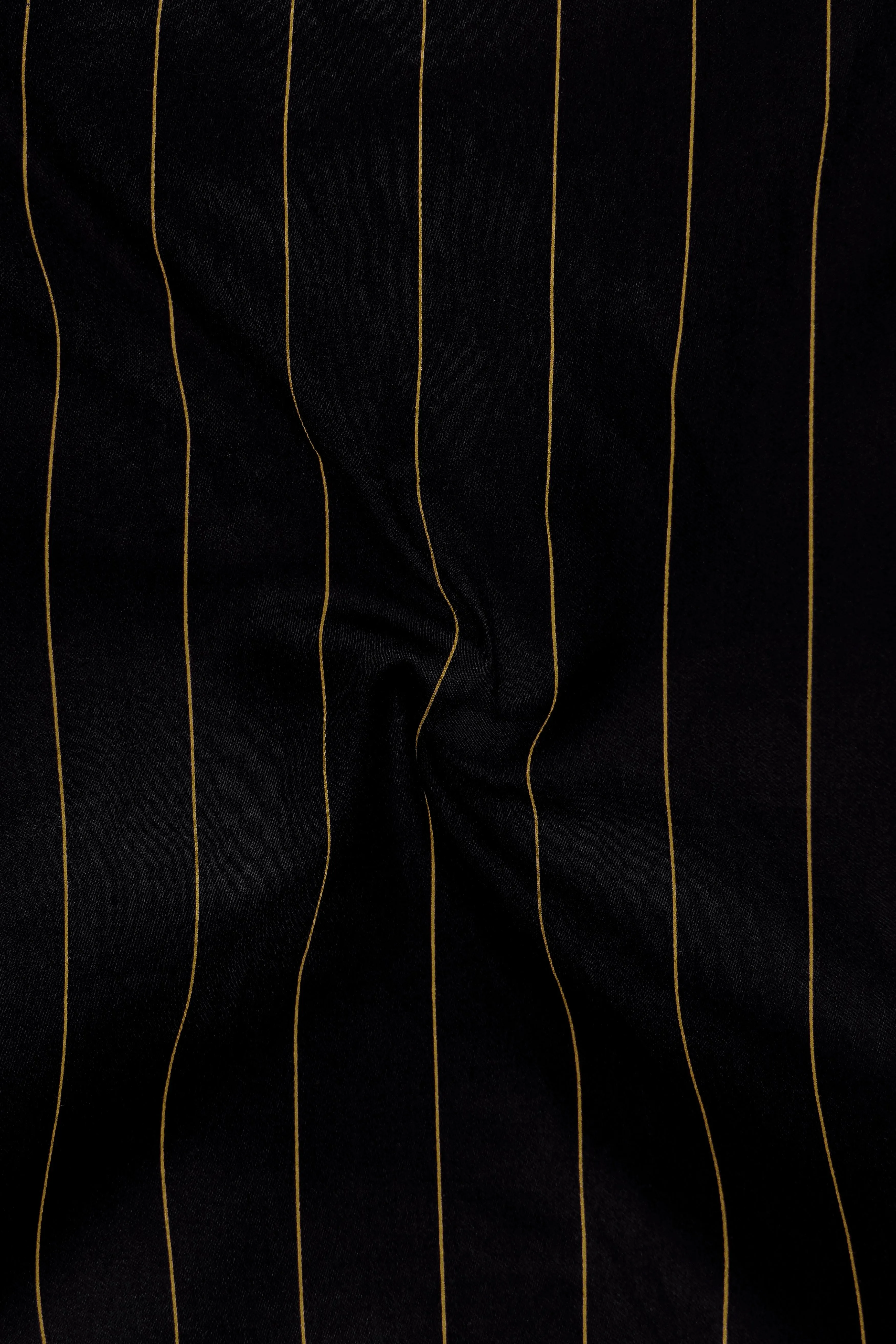 Lustre-Jade Black And Alpine Brown Pin Striped Subtle Sheen Super Soft Premium Cotton Dress Shirt sold by French Crown product image thumbnail 3