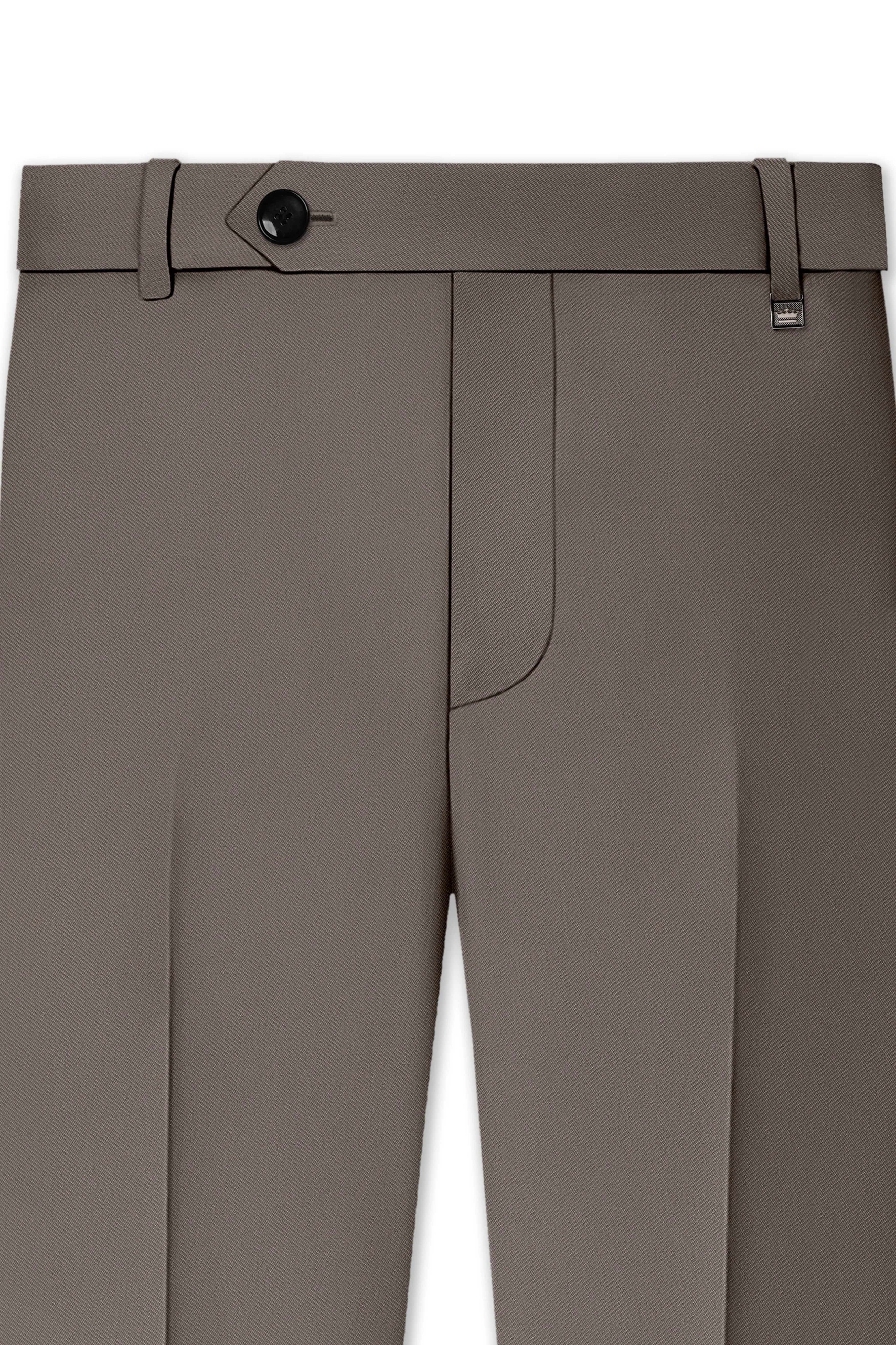 Monarch-Korean Flint Brown 4-Way Stretch Wrinkle-Free Fluid Drape Fabric Stretchable Waistband Pant sold by French Crown product image thumbnail 4
